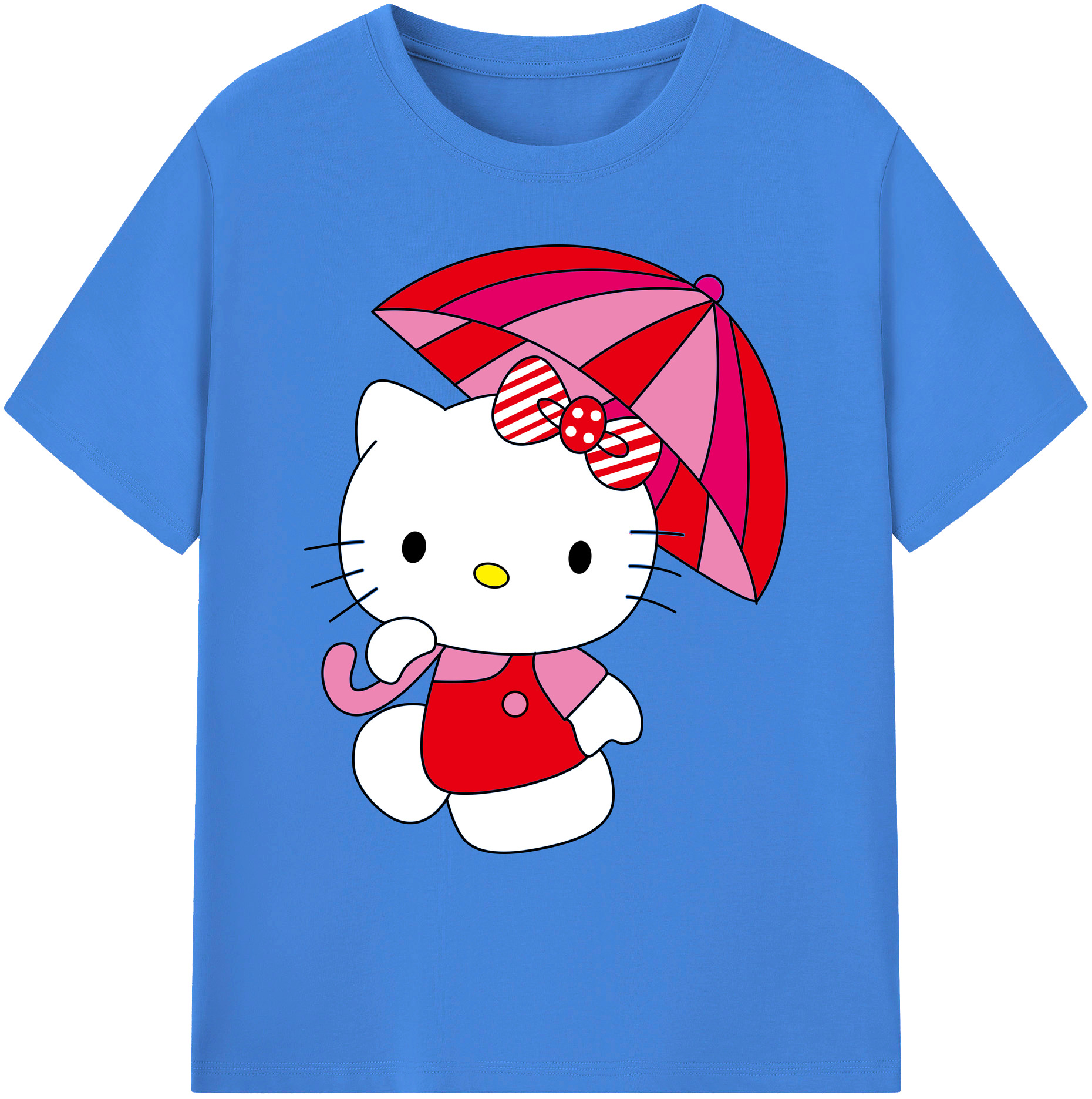 （画像用） Hello Kitty ハローキティ 綿100％ メンズ半袖Tシャツ｜肌触りやわらか＆通気性