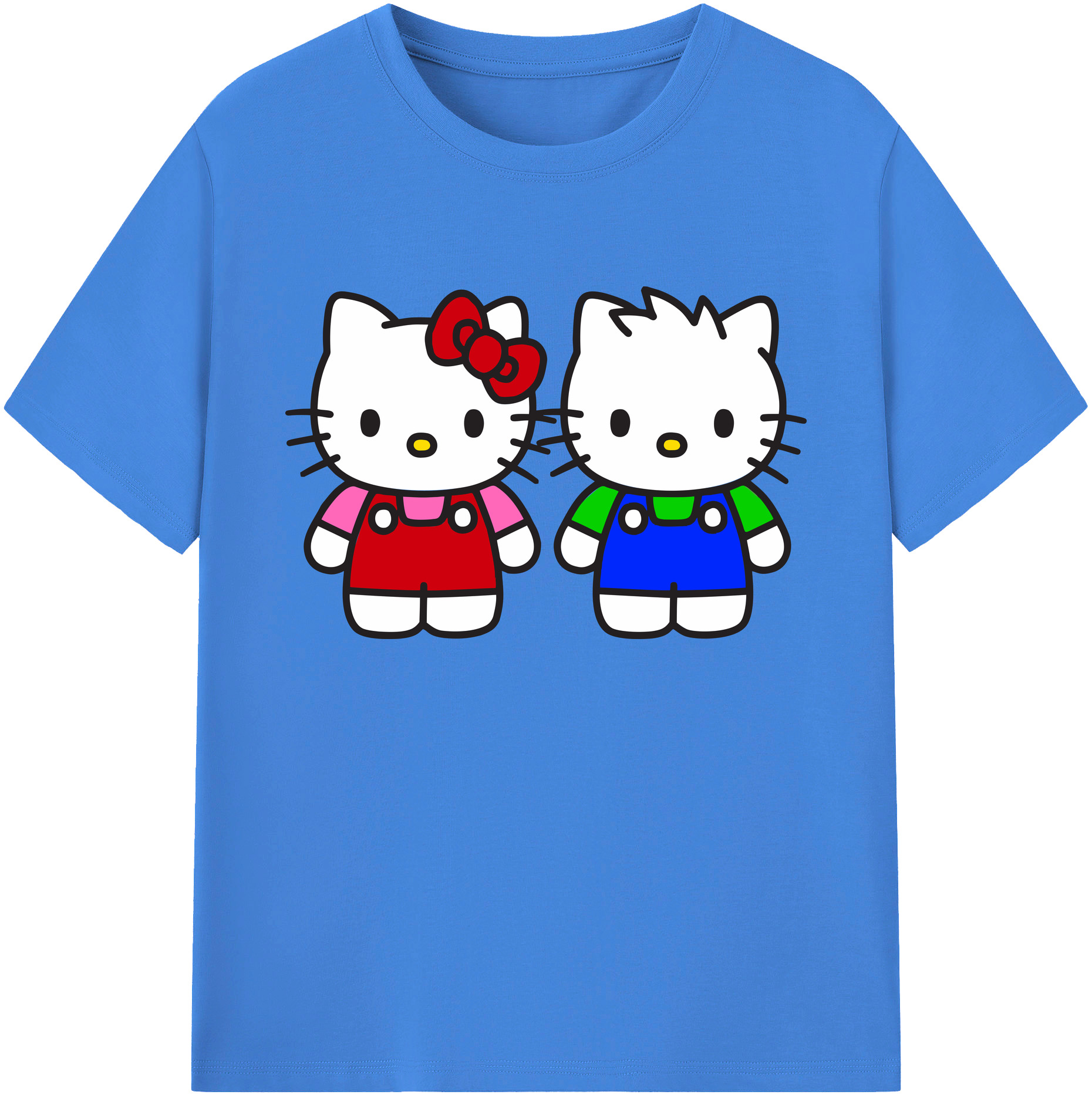 （画像用） Hello Kitty ハローキティ 綿100％ メンズ半袖Tシャツ｜肌触りやわらか＆通気性