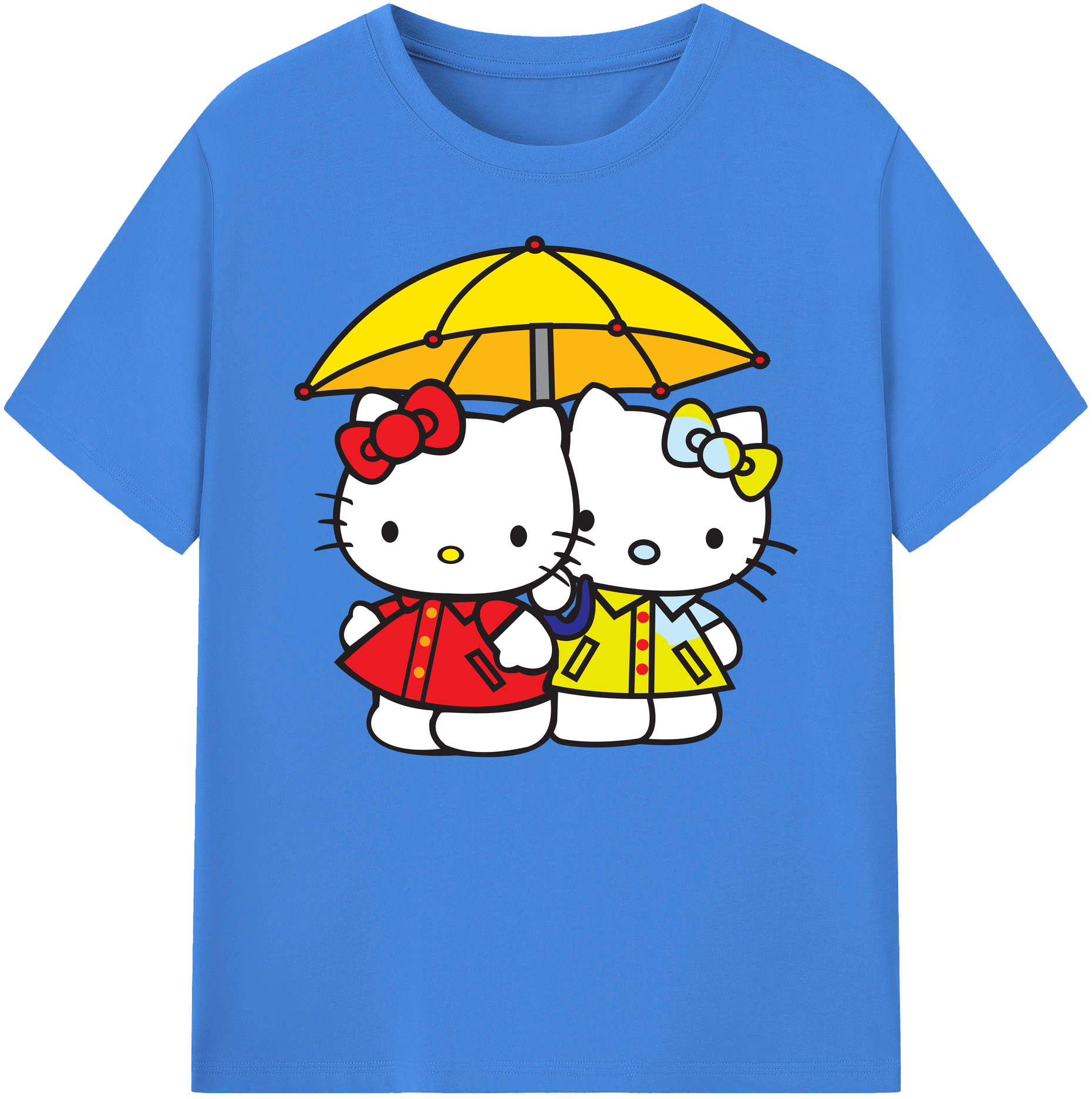 （画像用） Hello Kitty ハローキティ 綿100％ メンズ半袖Tシャツ｜肌触りやわらか＆通気性