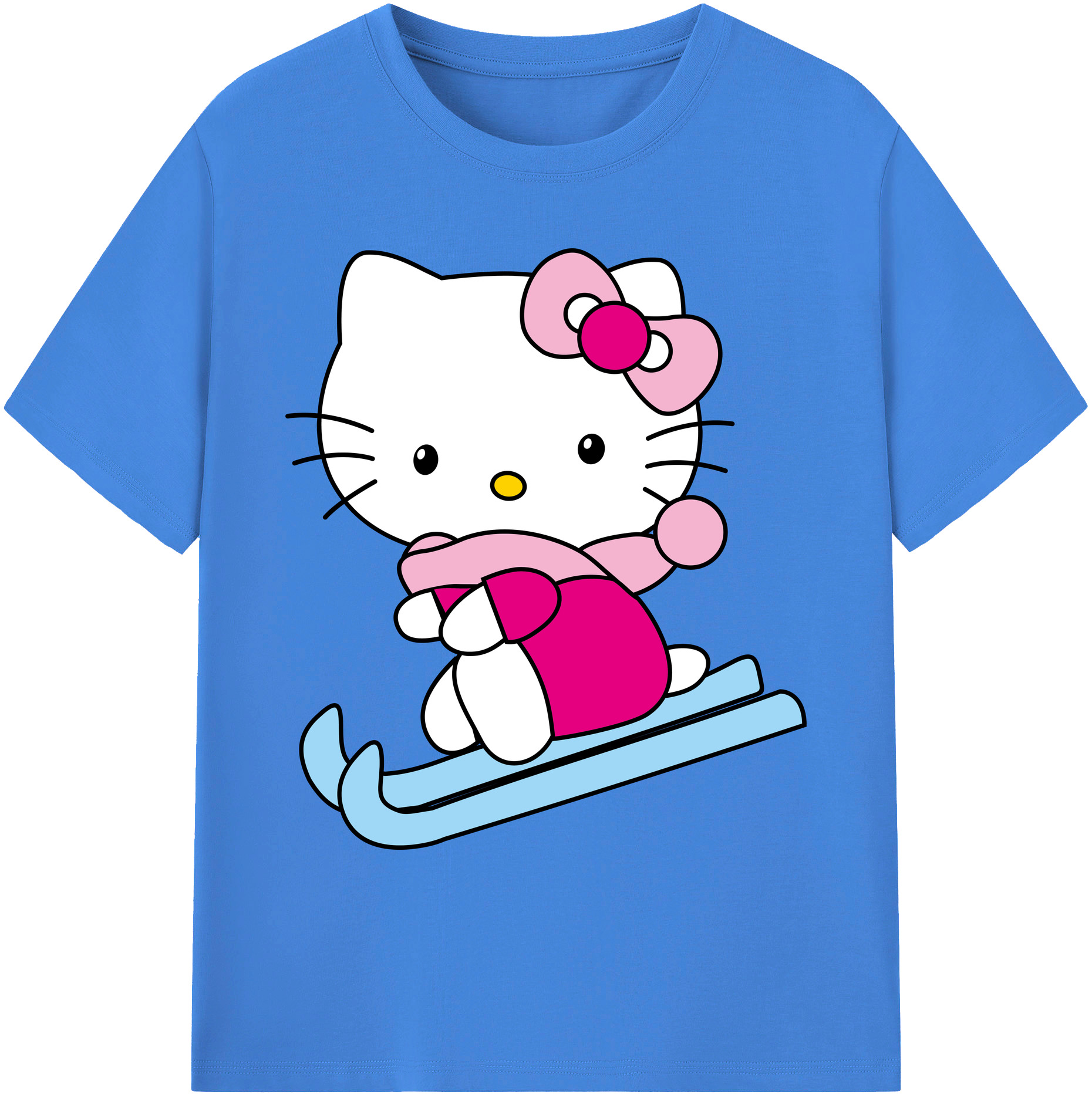 （画像用） Hello Kitty ハローキティ 綿100％ メンズ半袖Tシャツ｜肌触りやわらか＆通気性