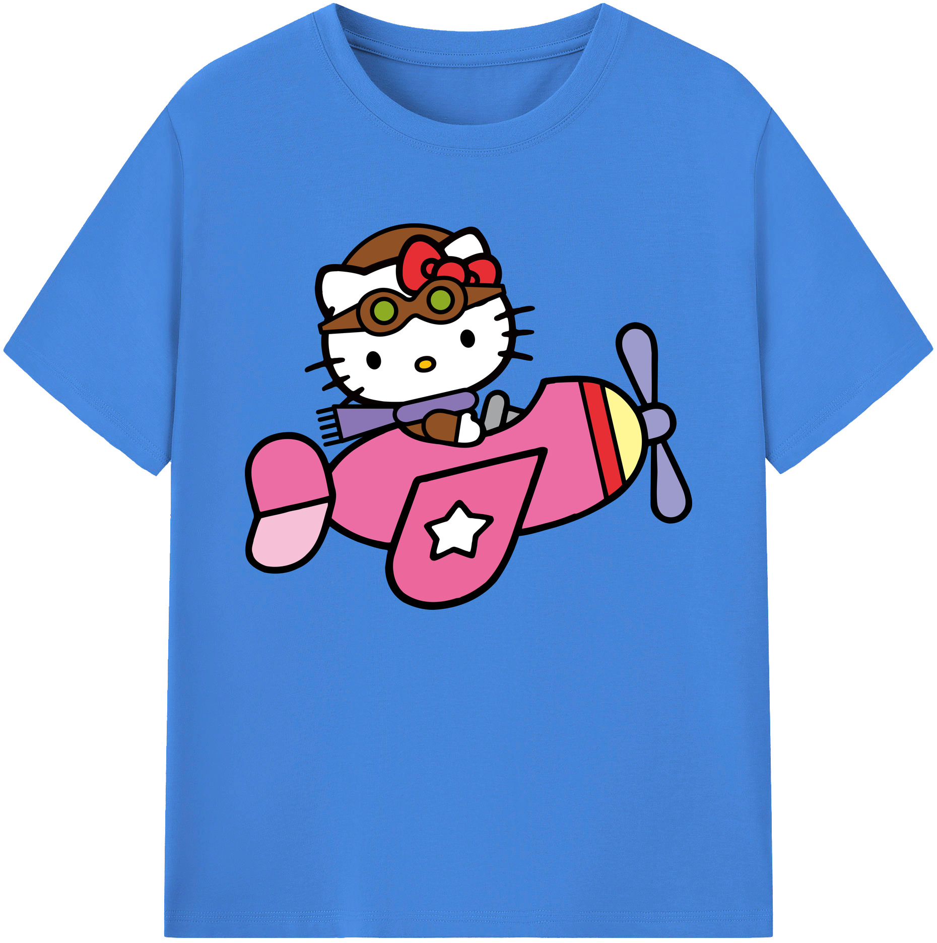 （画像用） Hello Kitty ハローキティ 綿100％ メンズ半袖Tシャツ｜肌触りやわらか＆通気性