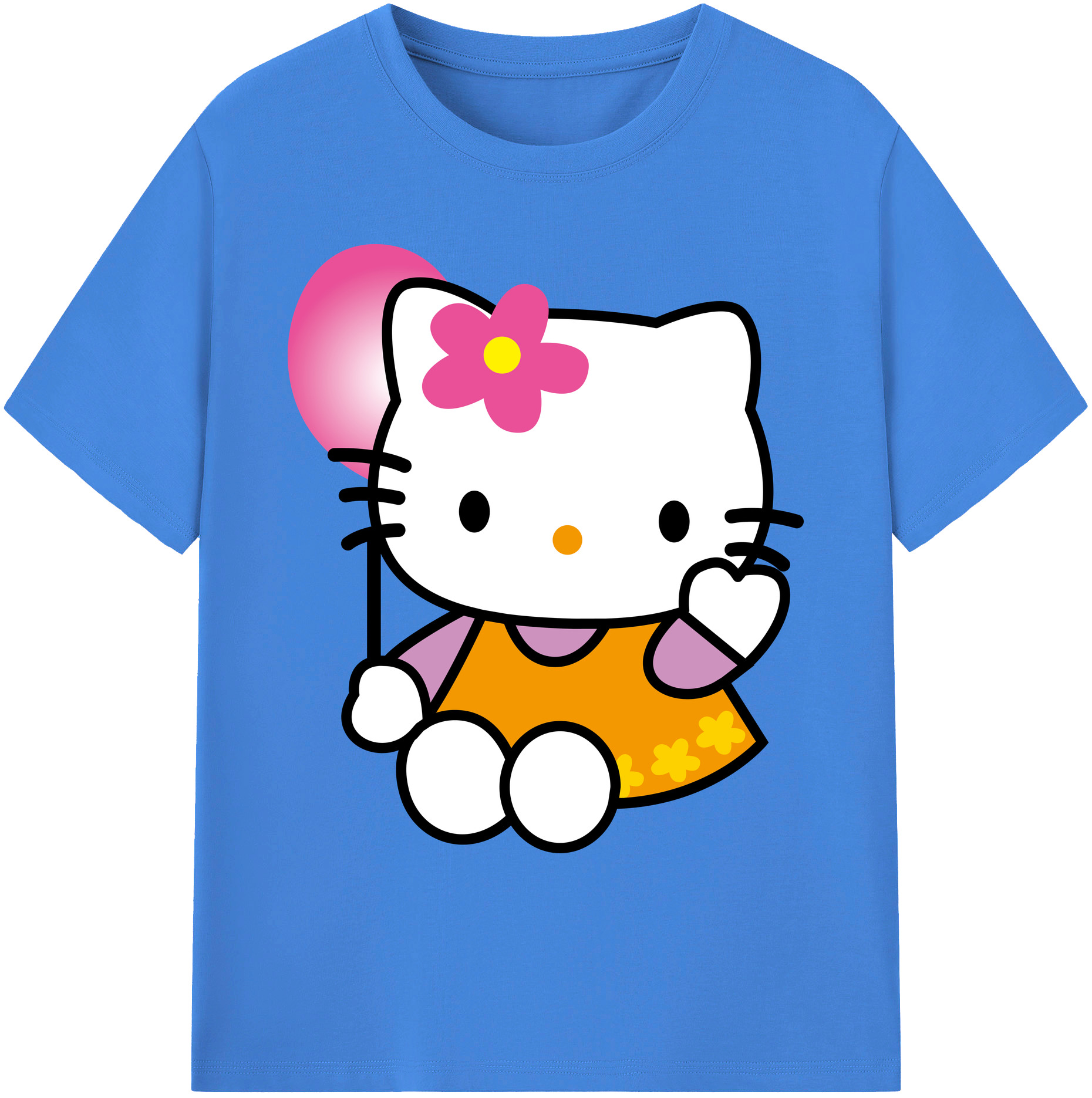 （画像用） Hello Kitty ハローキティ 綿100％ メンズ半袖Tシャツ｜肌触りやわらか＆通気性