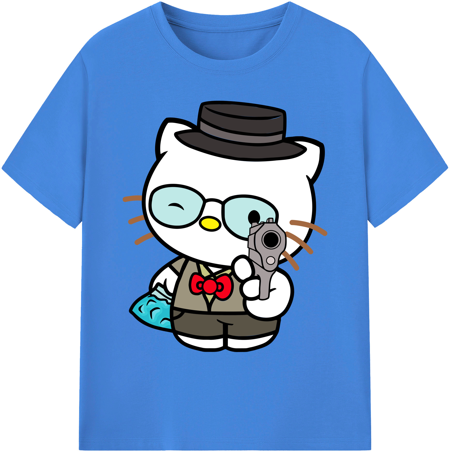 （画像用） Hello Kitty ハローキティ 綿100％ メンズ半袖Tシャツ｜肌触りやわらか＆通気性