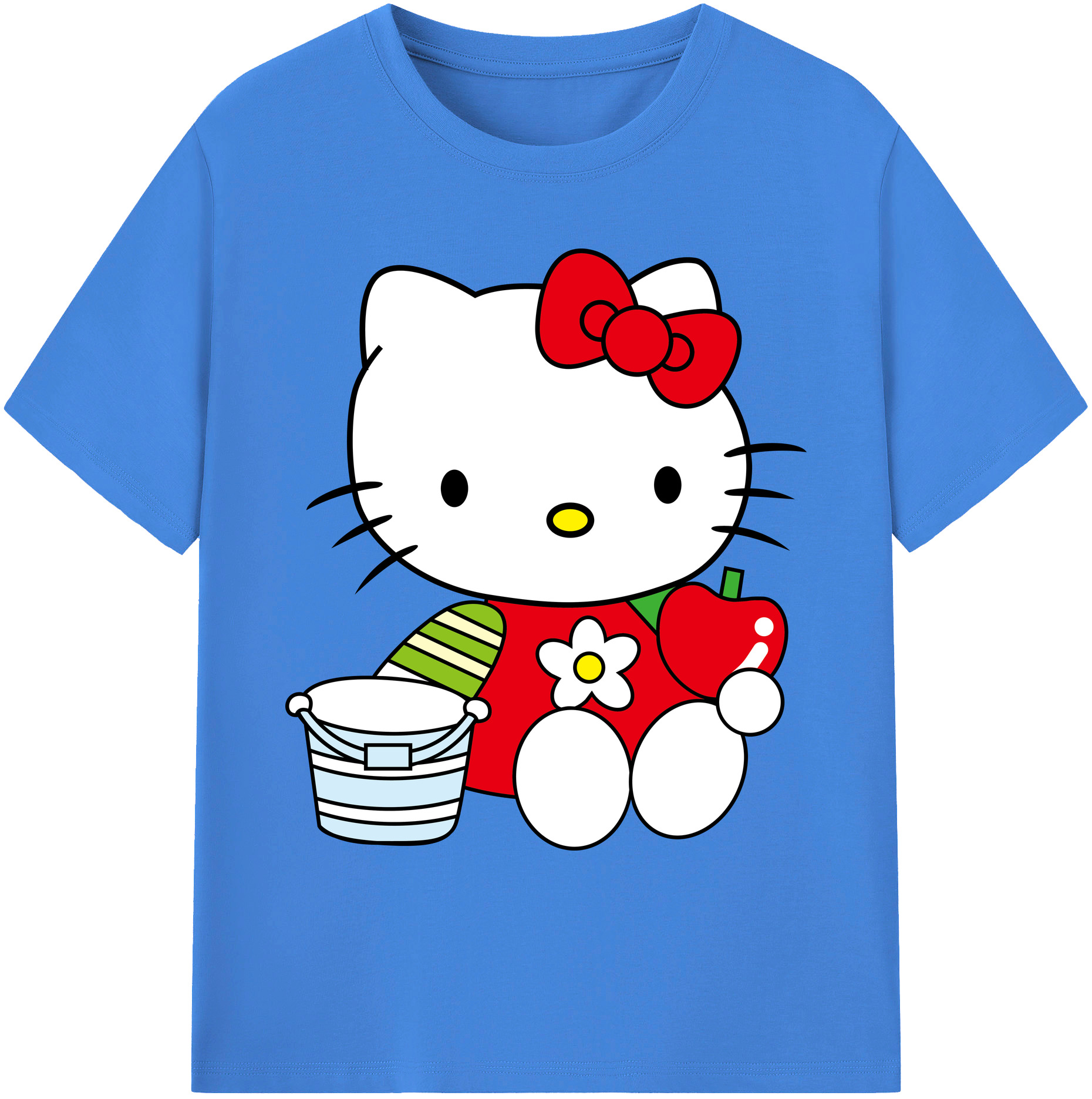 （画像用） Hello Kitty ハローキティ 綿100％ メンズ半袖Tシャツ｜肌触りやわらか＆通気性