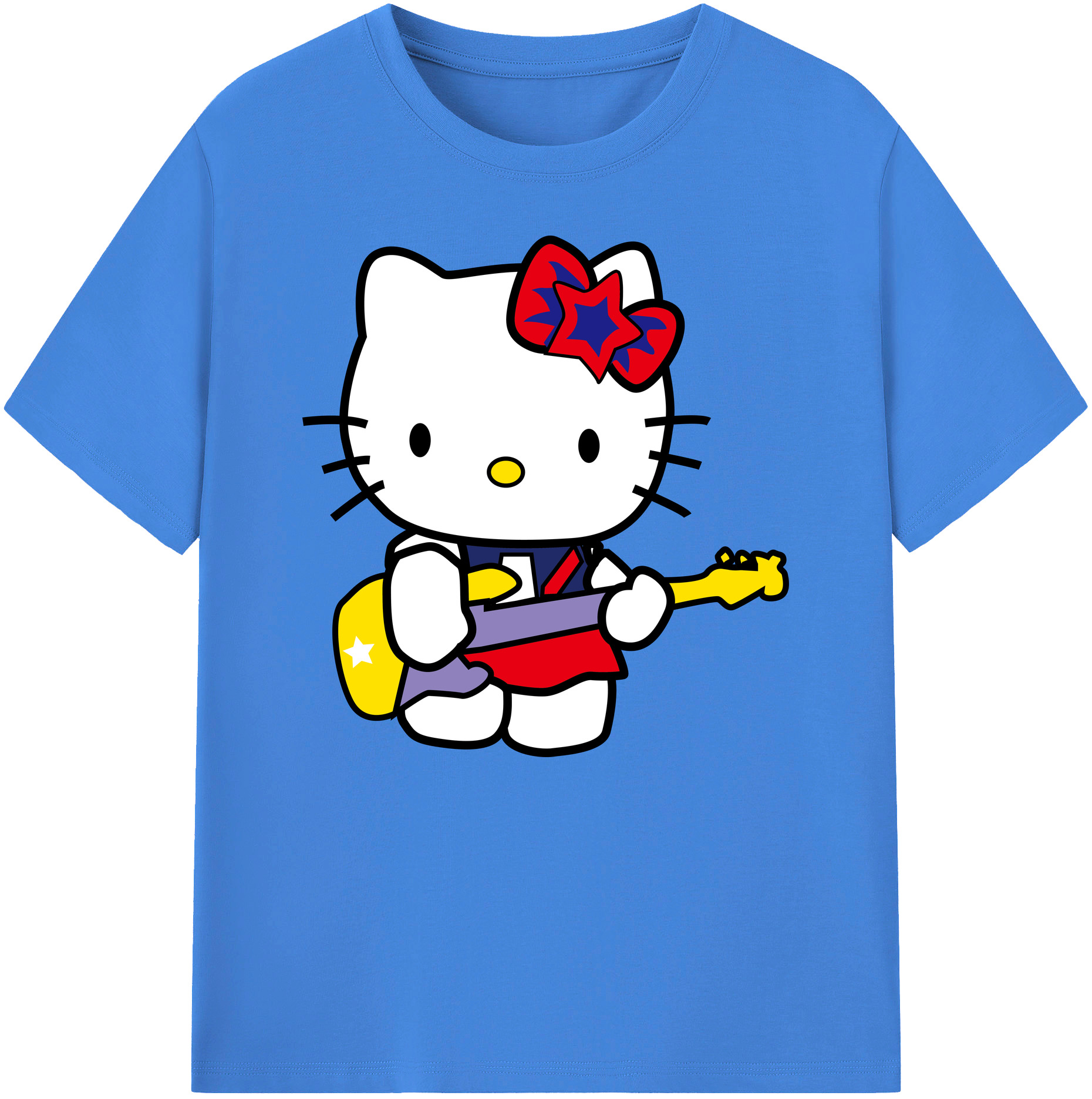 （画像用） Hello Kitty ハローキティ 綿100％ メンズ半袖Tシャツ｜肌触りやわらか＆通気性