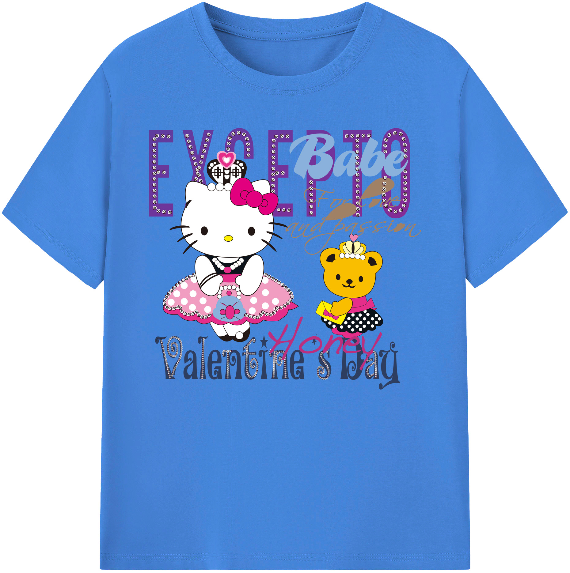 （画像用） Hello Kitty ハローキティ 綿100％ メンズ半袖Tシャツ｜肌触りやわらか＆通気性