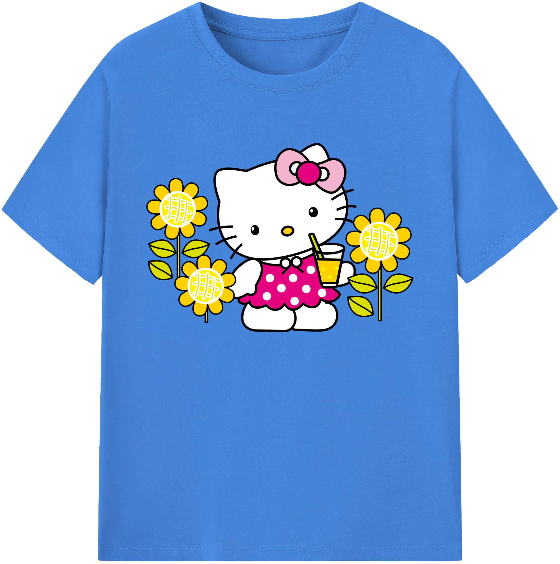 （画像用） Hello Kitty ハローキティ 綿100％ メンズ半袖Tシャツ｜肌触りやわらか＆通気性