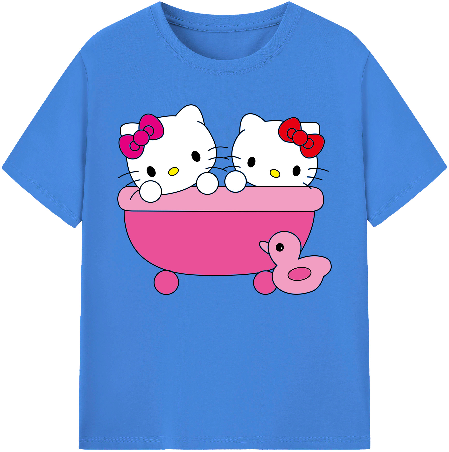 （画像用） Hello Kitty ハローキティ 綿100％ メンズ半袖Tシャツ｜肌触りやわらか＆通気性