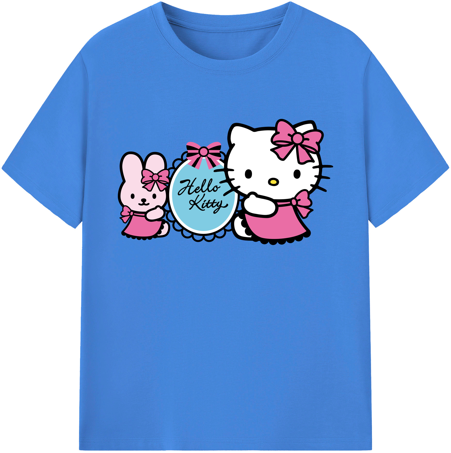 （画像用） Hello Kitty ハローキティ 綿100％ メンズ半袖Tシャツ｜肌触りやわらか＆通気性