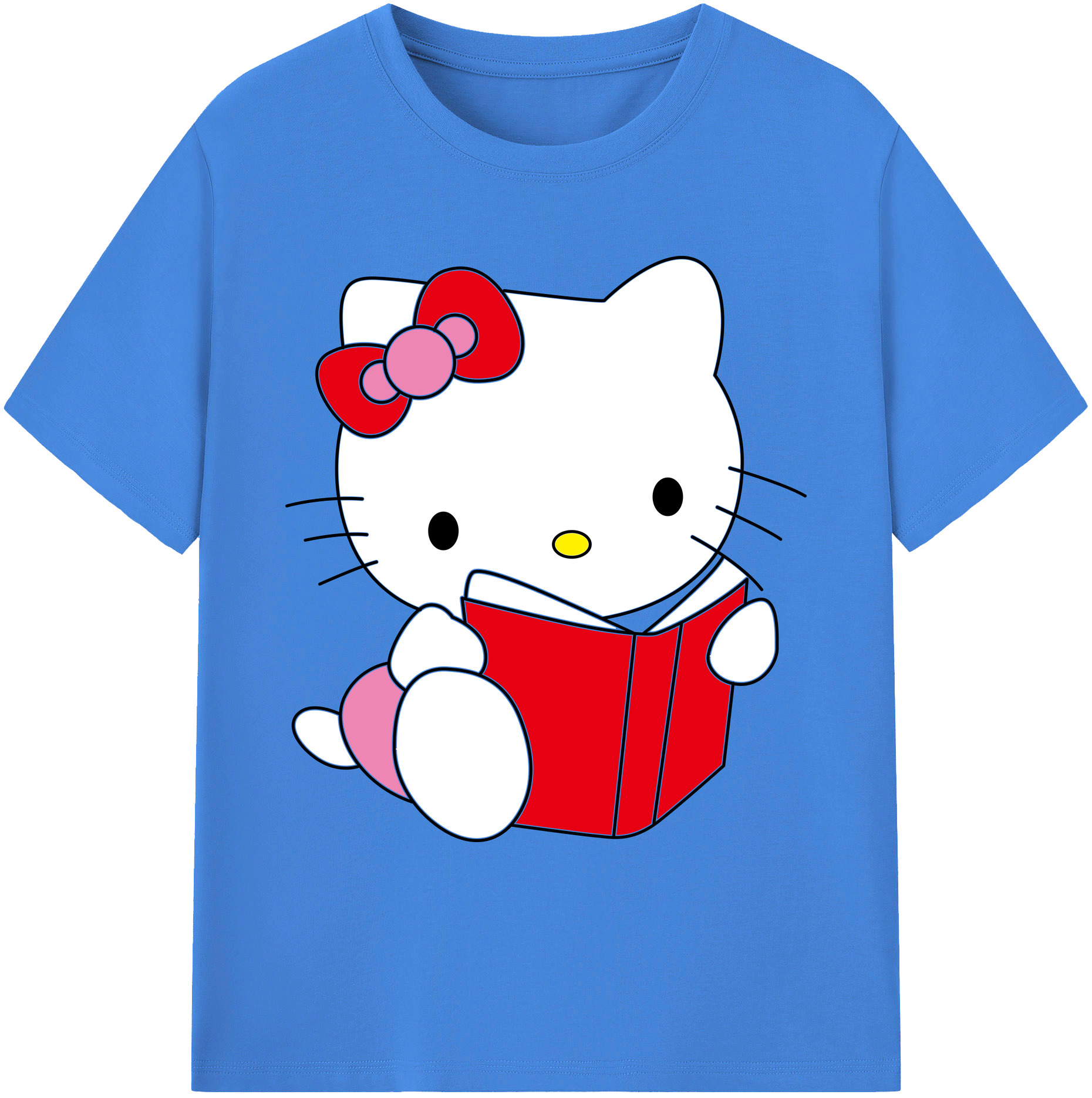 （画像用） Hello Kitty ハローキティ 綿100％ メンズ半袖Tシャツ｜肌触りやわらか＆通気性