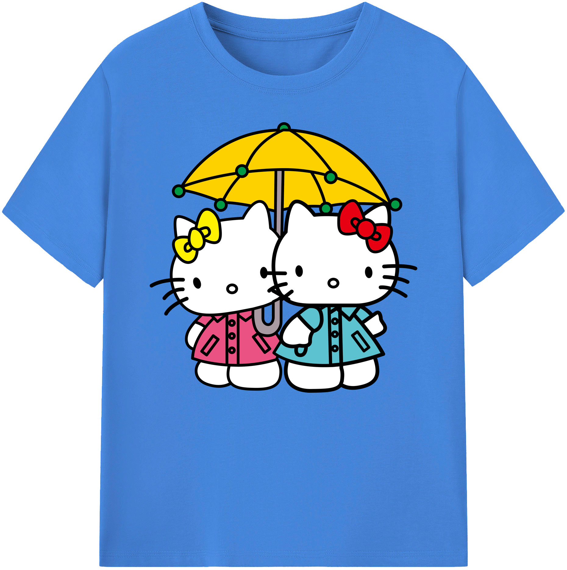 （画像用） Hello Kitty ハローキティ 綿100％ メンズ半袖Tシャツ｜肌触りやわらか＆通気性