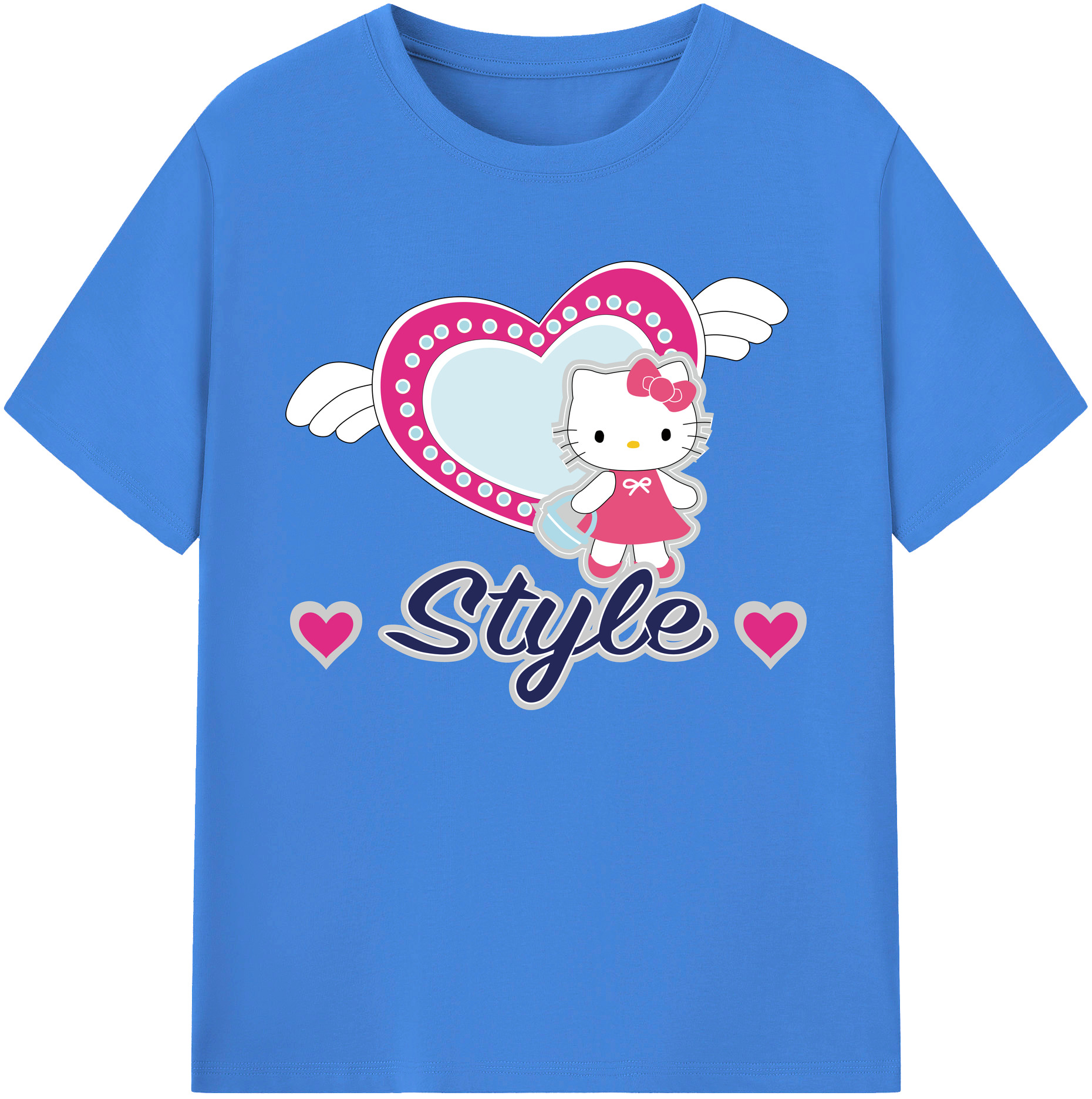 （画像用） Hello Kitty ハローキティ 綿100％ メンズ半袖Tシャツ｜肌触りやわらか＆通気性