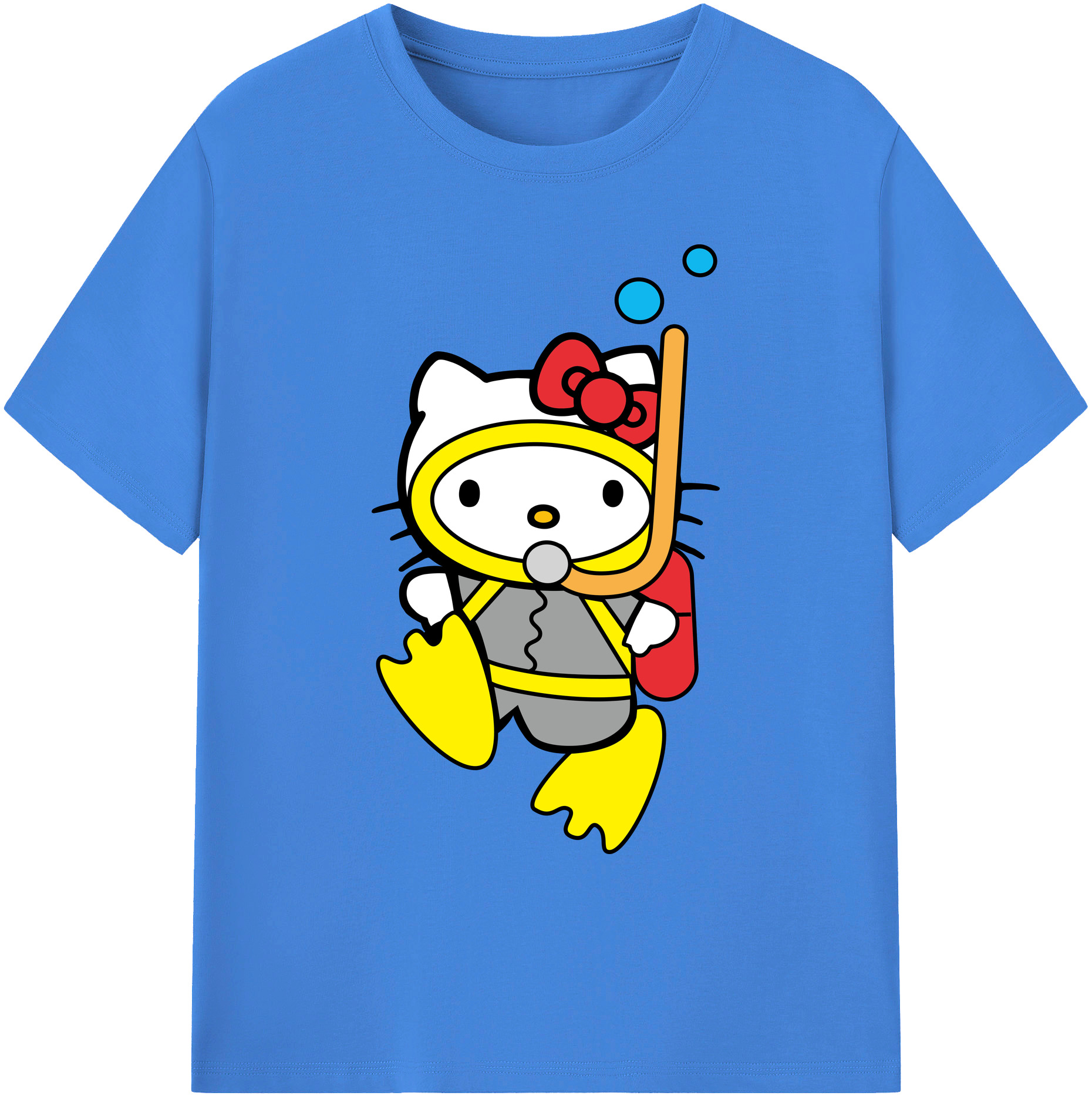 （画像用） Hello Kitty ハローキティ 綿100％ メンズ半袖Tシャツ｜肌触りやわらか＆通気性