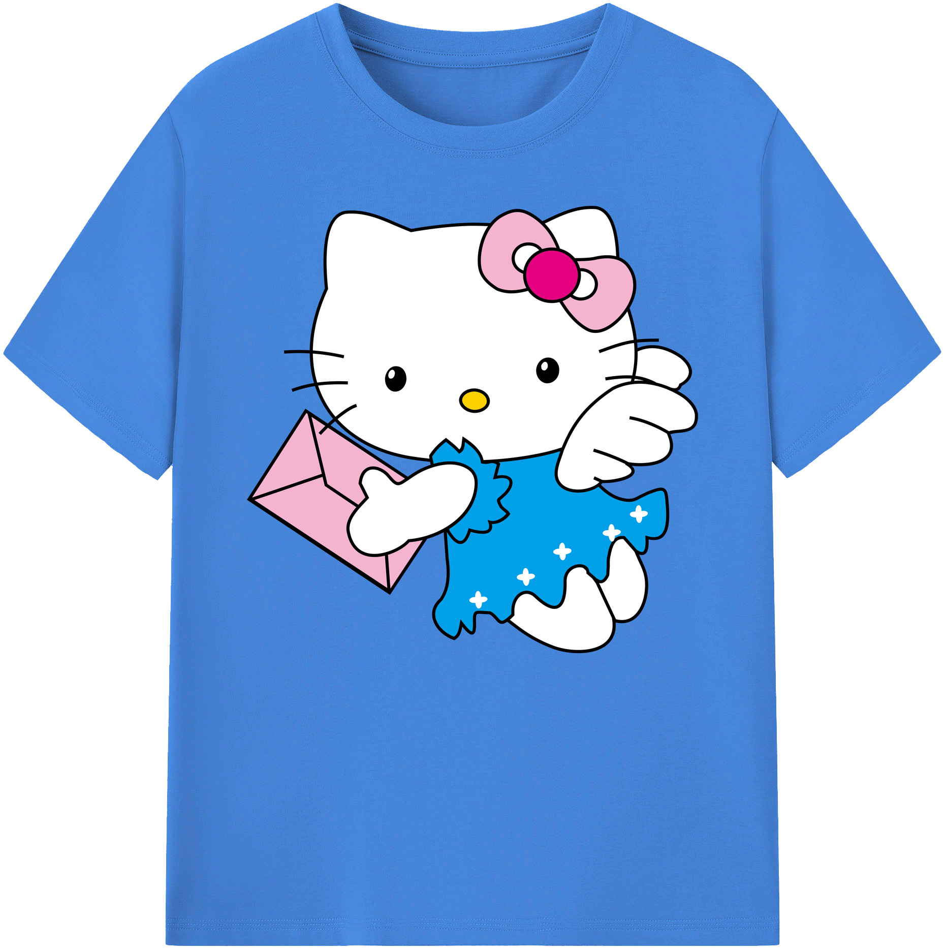 （画像用） Hello Kitty ハローキティ 綿100％ メンズ半袖Tシャツ｜肌触りやわらか＆通気性