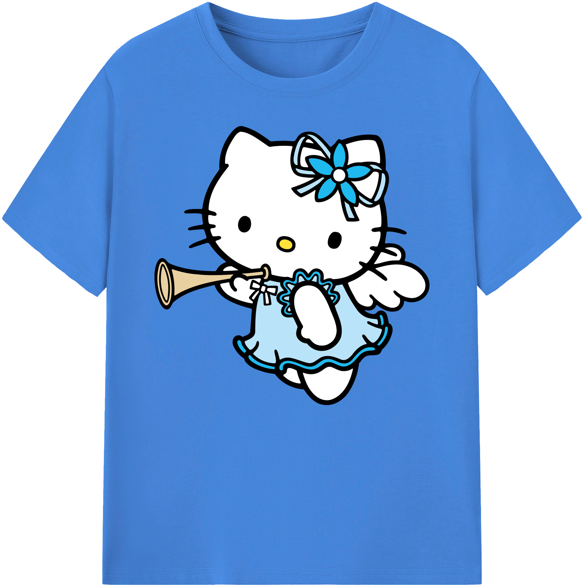 （画像用） Hello Kitty ハローキティ 綿100％ メンズ半袖Tシャツ｜肌触りやわらか＆通気性