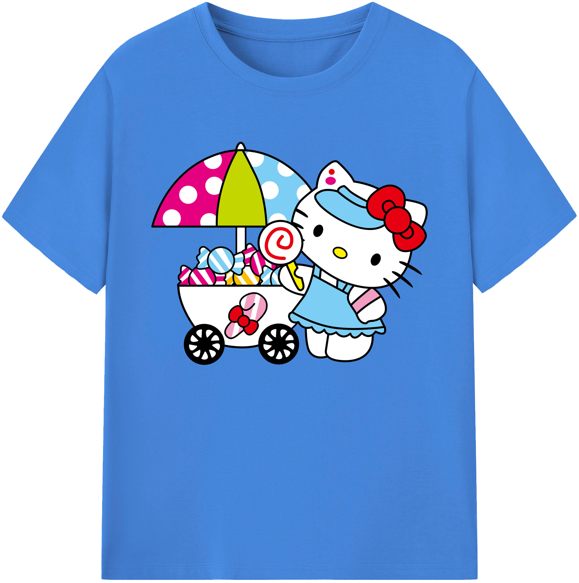 （画像用） Hello Kitty ハローキティ 綿100％ メンズ半袖Tシャツ｜肌触りやわらか＆通気性