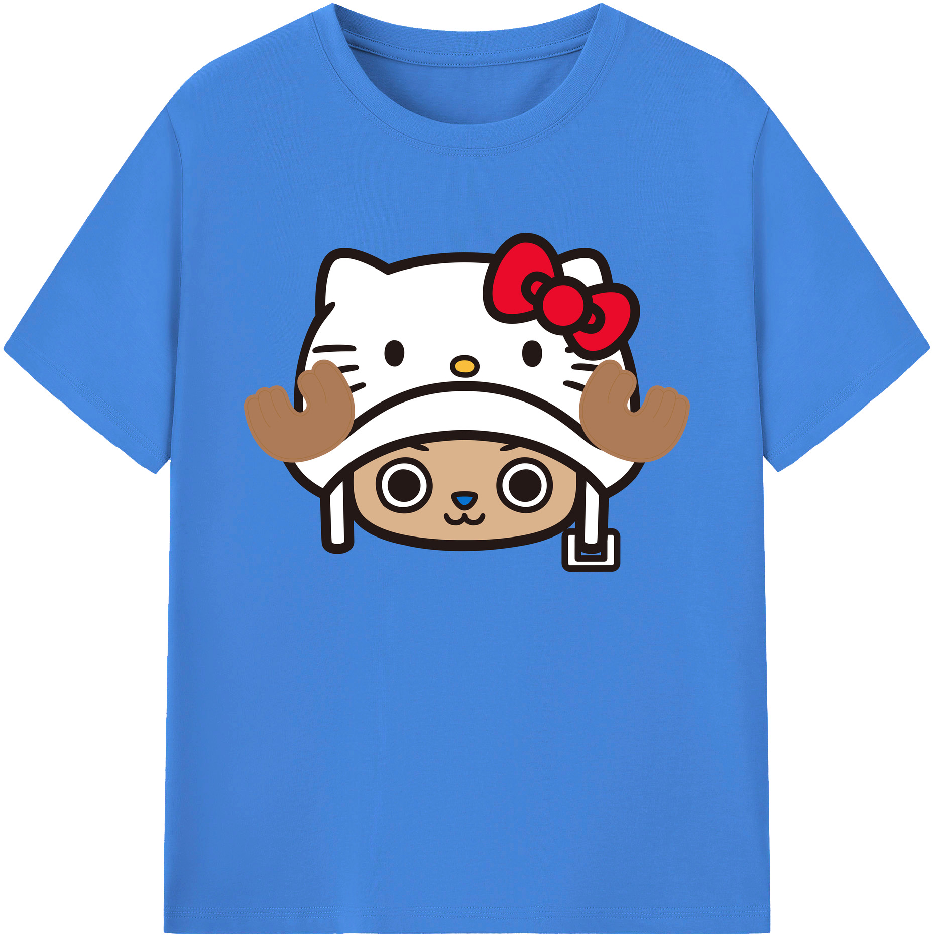 （画像用） Hello Kitty ハローキティ 綿100％ メンズ半袖Tシャツ｜肌触りやわらか＆通気性