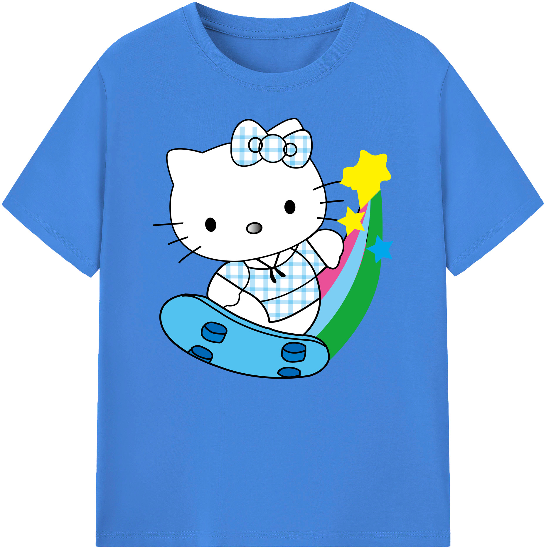 （画像用） Hello Kitty ハローキティ 綿100％ メンズ半袖Tシャツ｜肌触りやわらか＆通気性