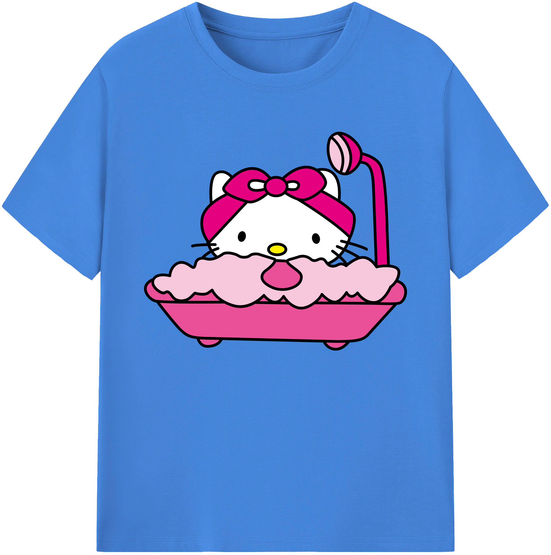 （画像用） Hello Kitty ハローキティ 綿100％ メンズ半袖Tシャツ｜肌触りやわらか＆通気性