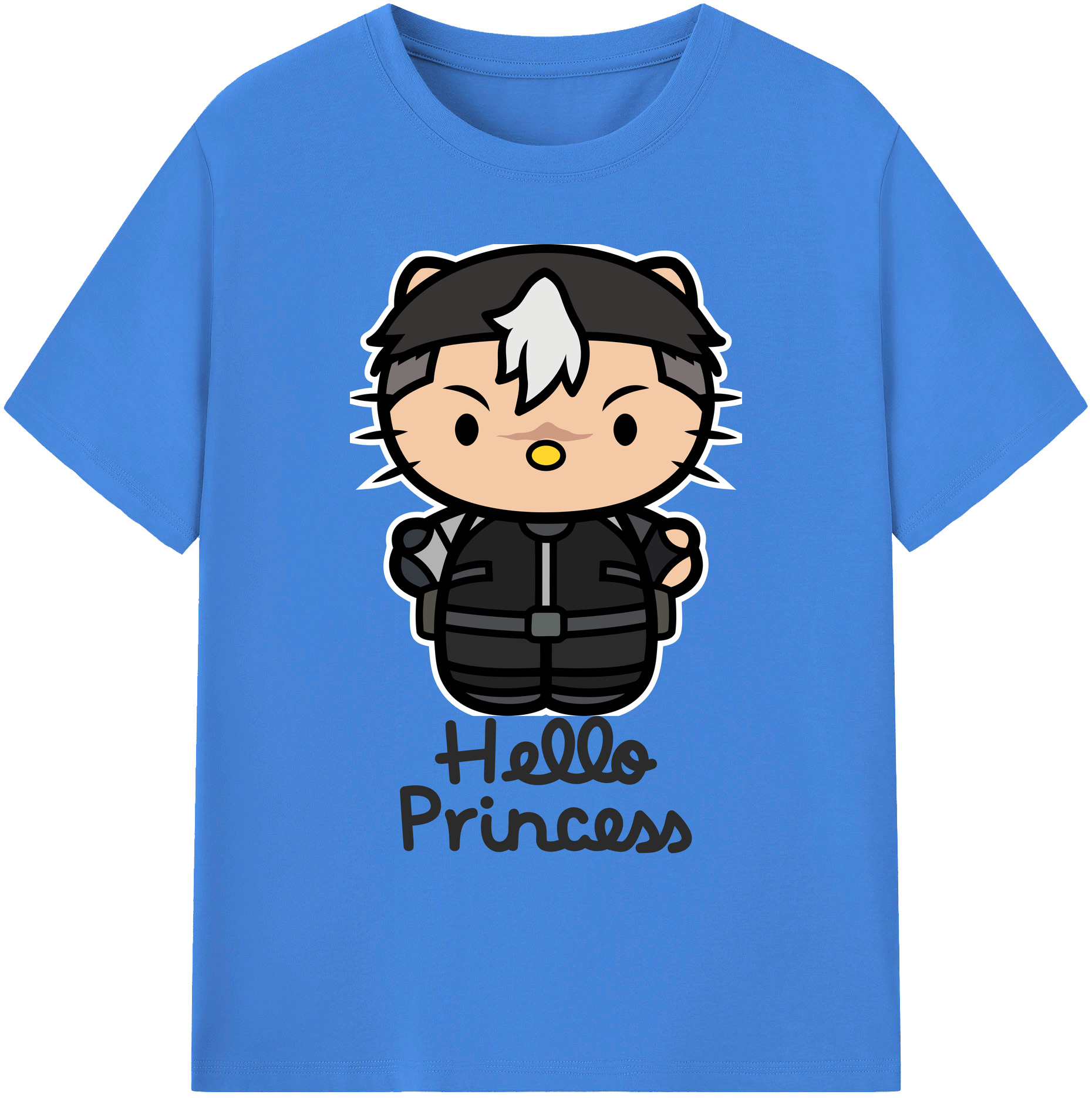 （画像用） Hello Kitty ハローキティ 綿100％ メンズ半袖Tシャツ｜肌触りやわらか＆通気性
