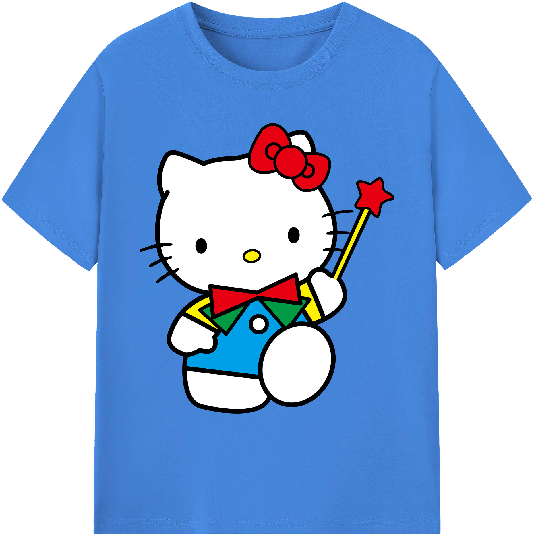 （画像用） Hello Kitty ハローキティ 綿100％ メンズ半袖Tシャツ｜肌触りやわらか＆通気性