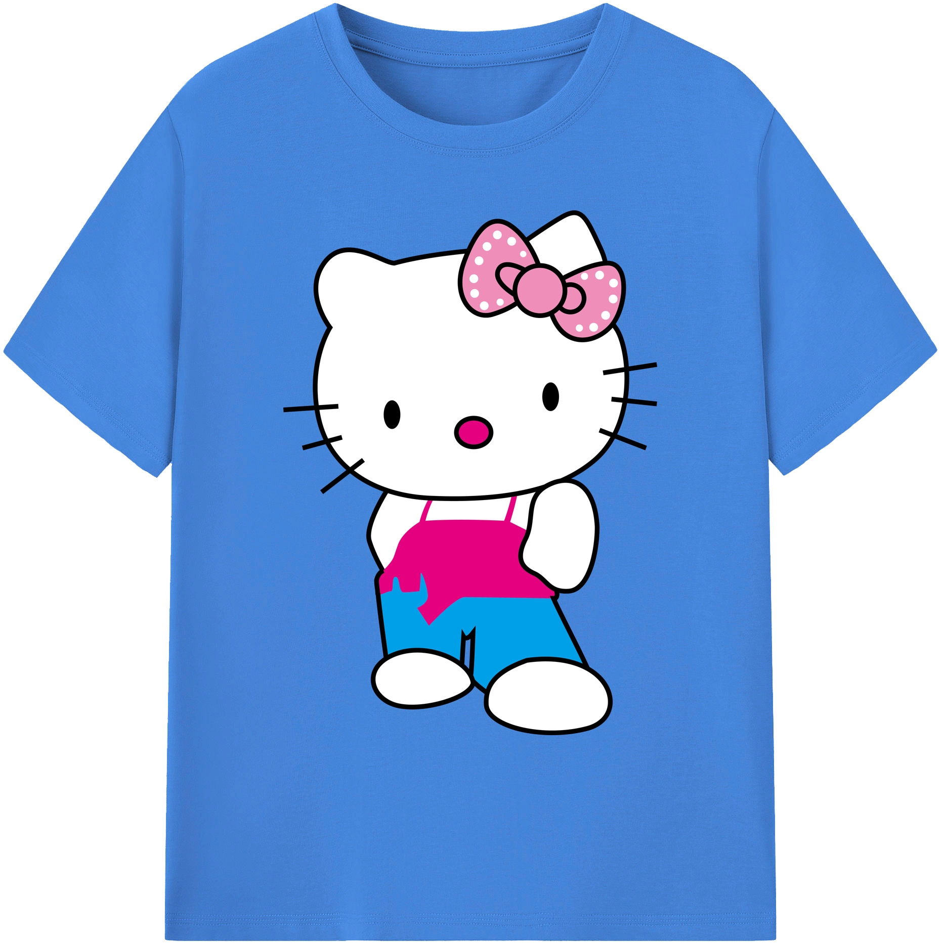 （画像用） Hello Kitty ハローキティ 綿100％ メンズ半袖Tシャツ｜肌触りやわらか＆通気性