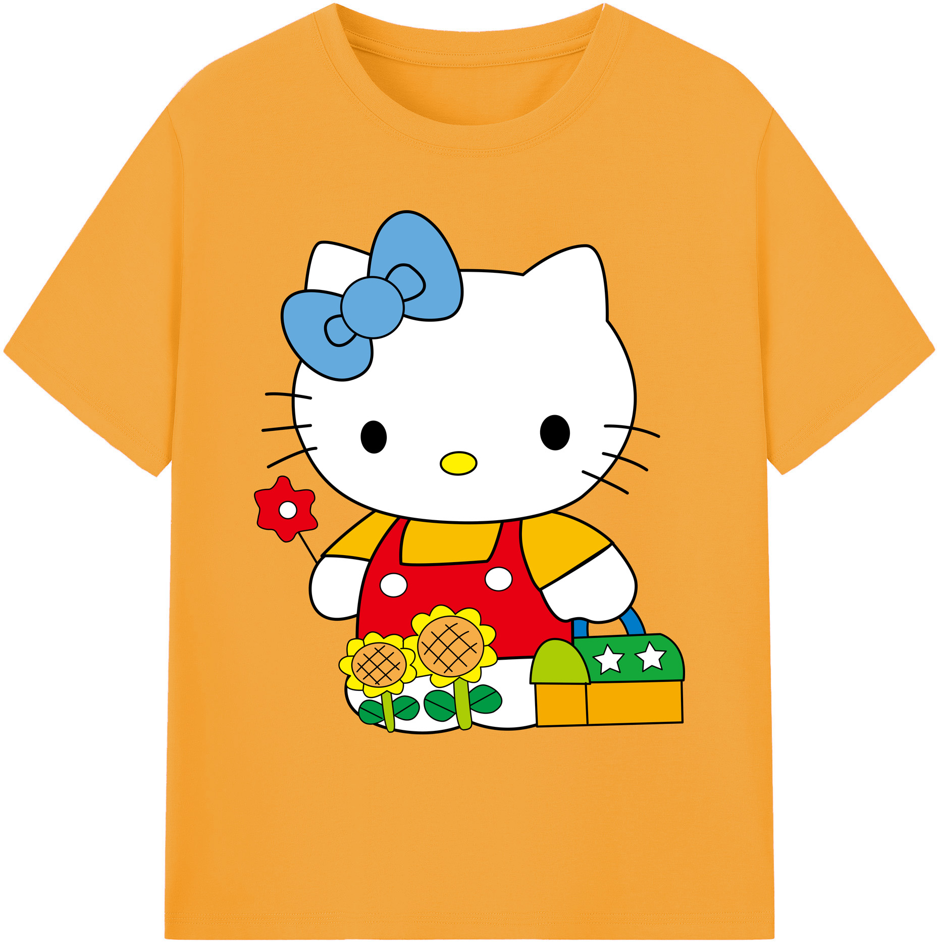 （画像用） Hello Kitty ハローキティ 綿100％ メンズ半袖Tシャツ｜肌触りやわらか＆通気性