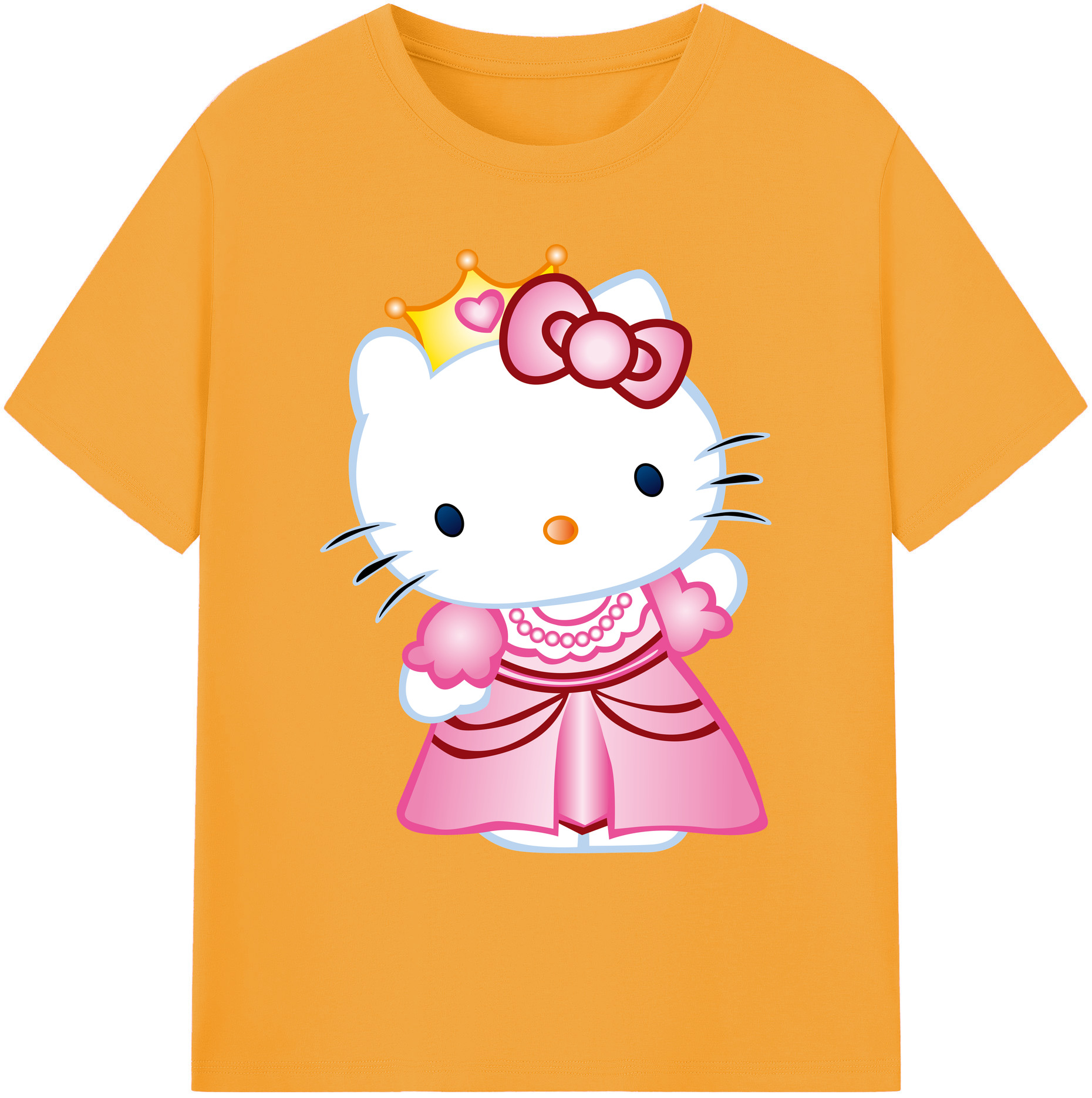 （画像用） Hello Kitty ハローキティ 綿100％ メンズ半袖Tシャツ｜肌触りやわらか＆通気性