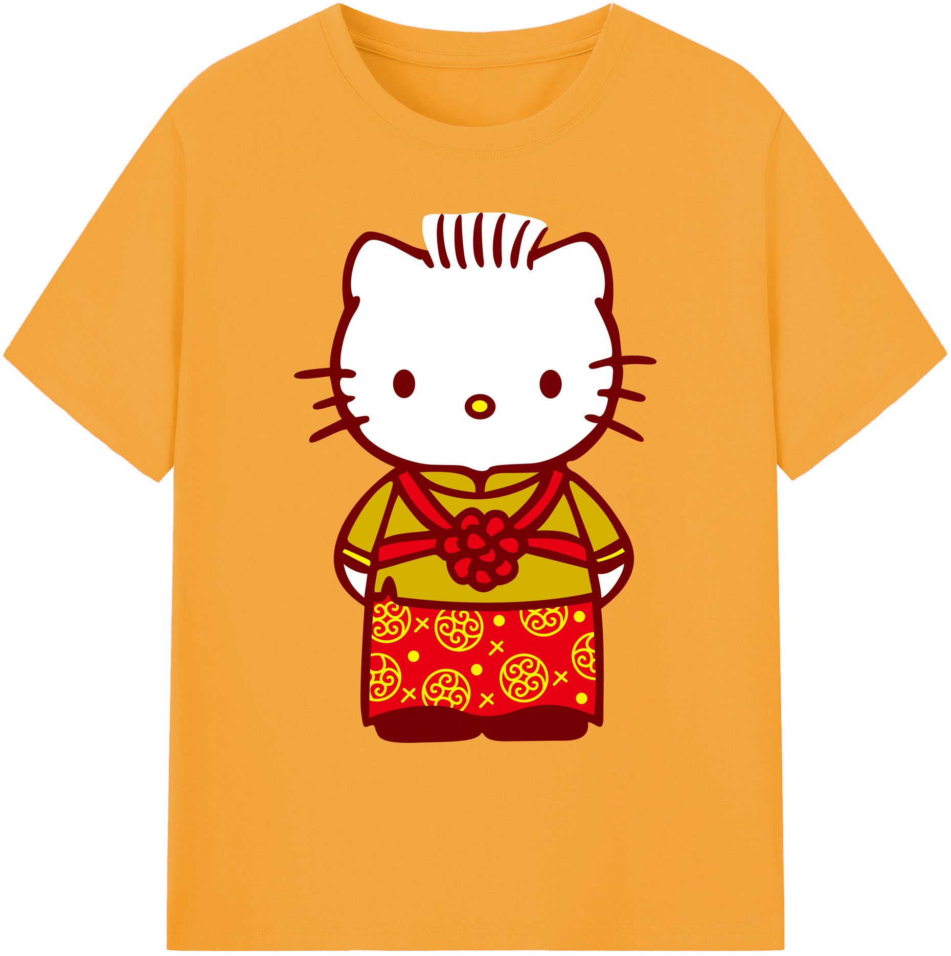 （画像用） Hello Kitty ハローキティ 綿100％ メンズ半袖Tシャツ｜肌触りやわらか＆通気性