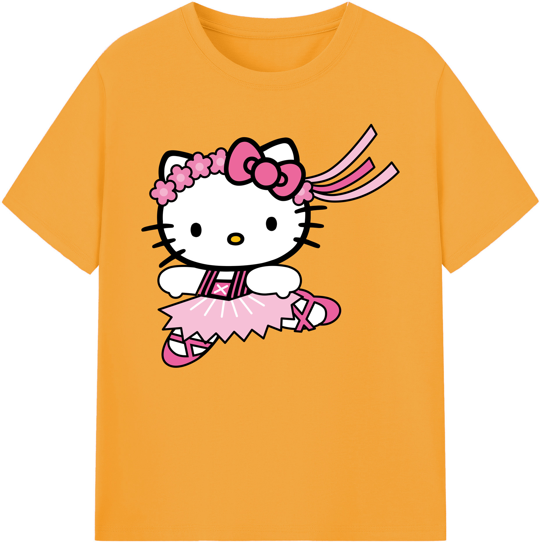 （画像用） Hello Kitty ハローキティ 綿100％ メンズ半袖Tシャツ｜肌触りやわらか＆通気性