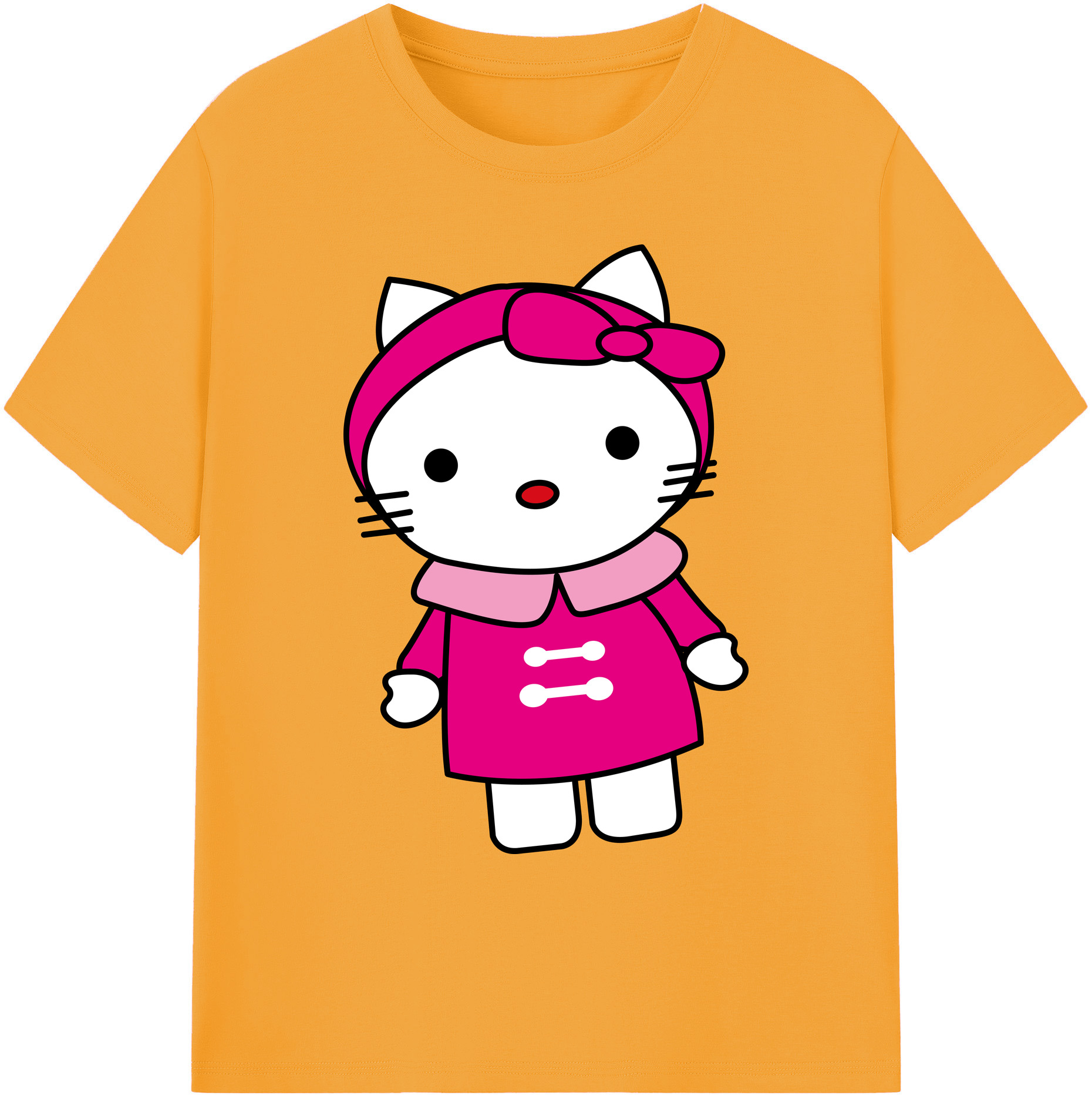 （画像用） Hello Kitty ハローキティ 綿100％ メンズ半袖Tシャツ｜肌触りやわらか＆通気性