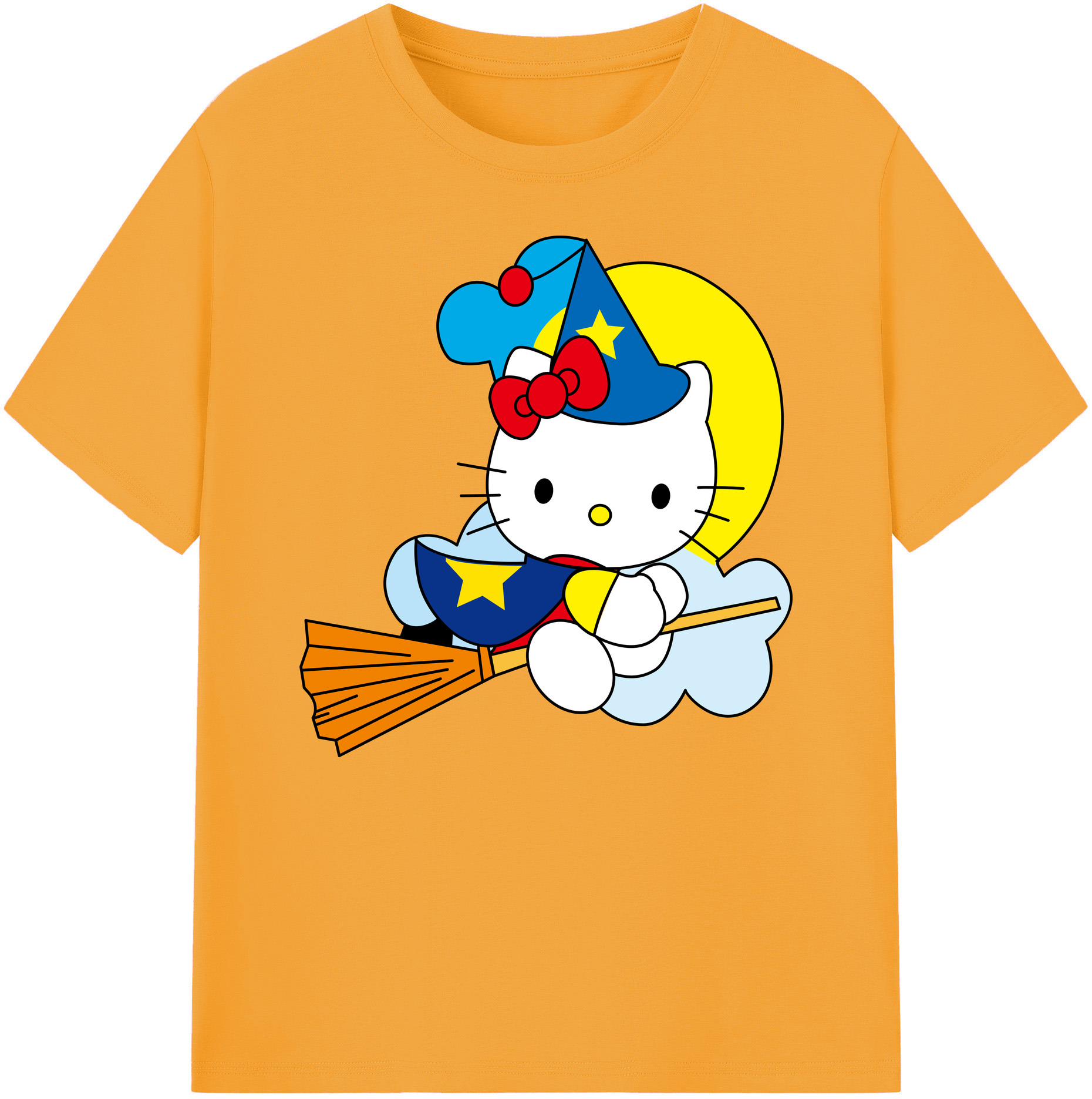 （画像用） Hello Kitty ハローキティ 綿100％ メンズ半袖Tシャツ｜肌触りやわらか＆通気性