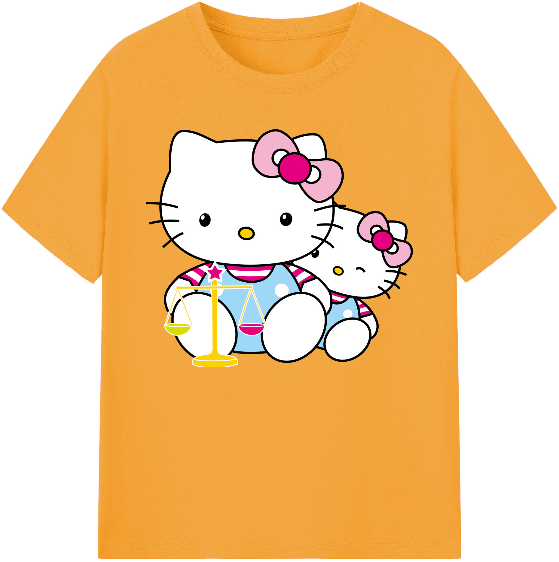 （画像用） Hello Kitty ハローキティ 綿100％ メンズ半袖Tシャツ｜肌触りやわらか＆通気性