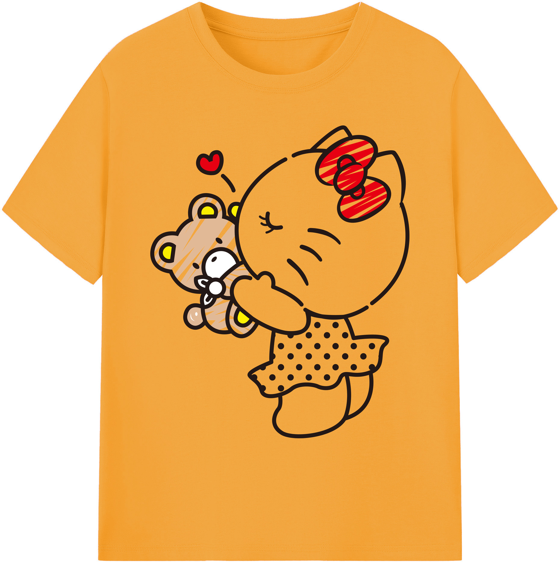 （画像用） Hello Kitty ハローキティ 綿100％ メンズ半袖Tシャツ｜肌触りやわらか＆通気性