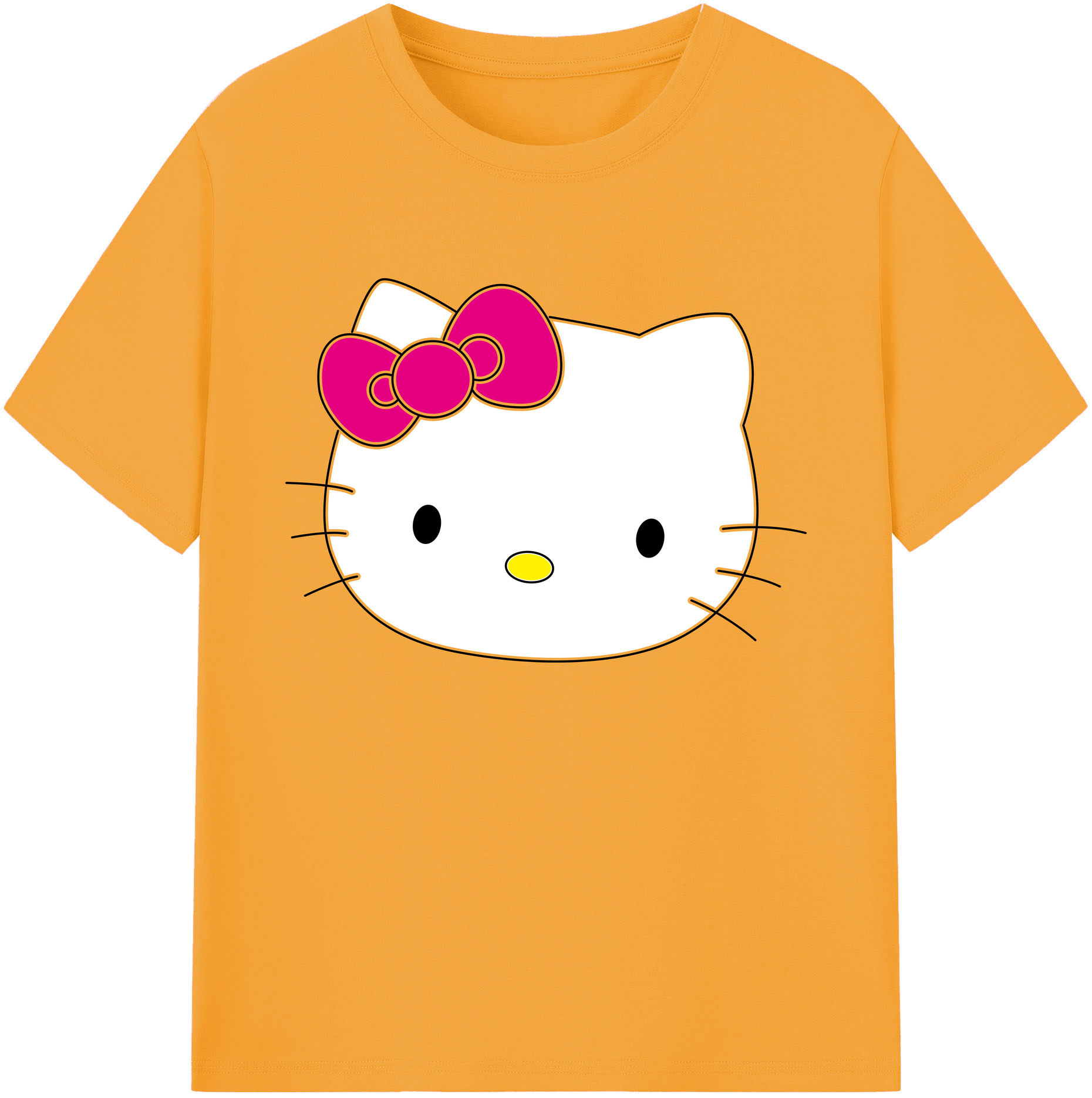 （画像用） Hello Kitty ハローキティ 綿100％ メンズ半袖Tシャツ｜肌触りやわらか＆通気性