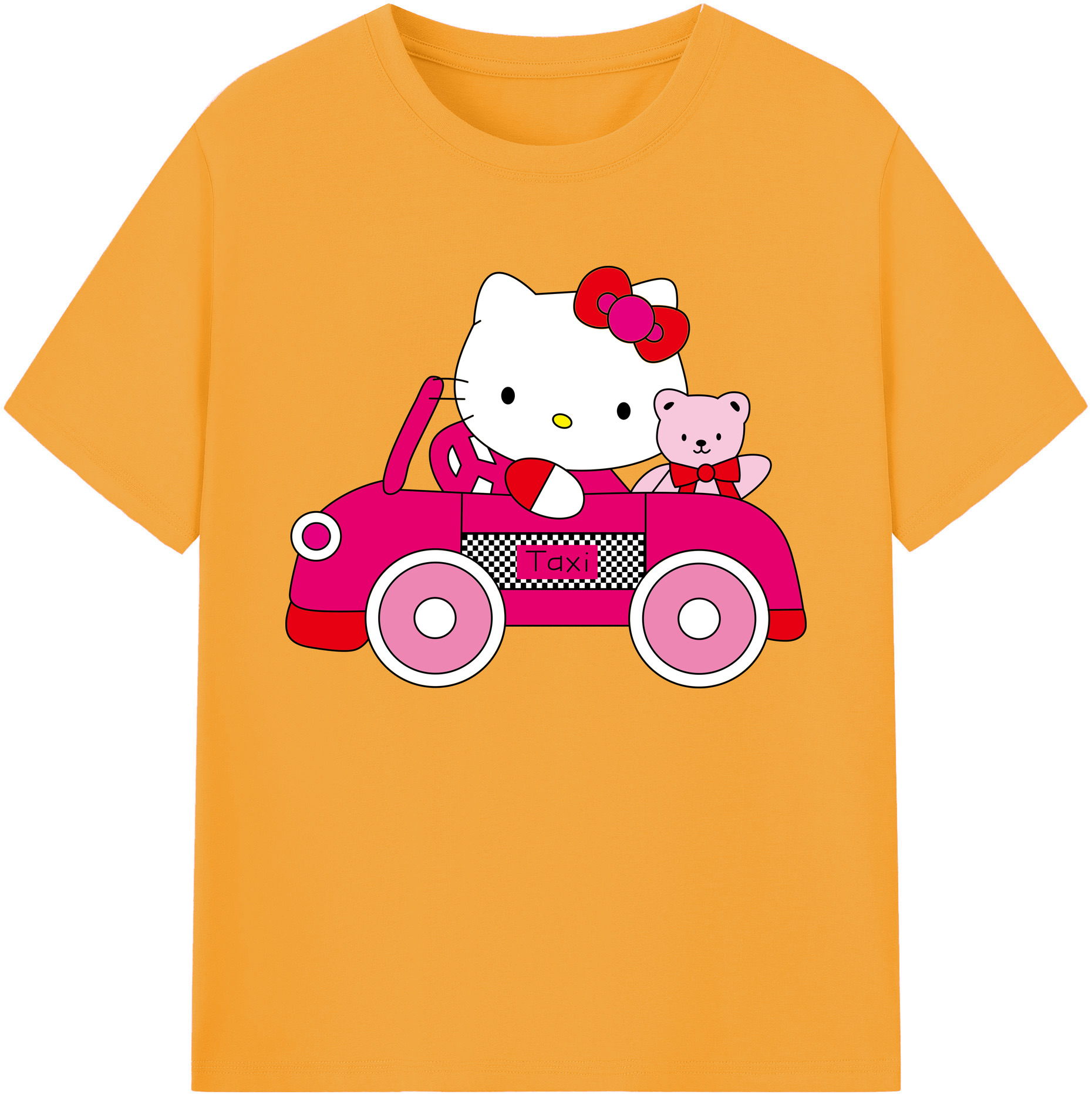 （画像用） Hello Kitty ハローキティ 綿100％ メンズ半袖Tシャツ｜肌触りやわらか＆通気性