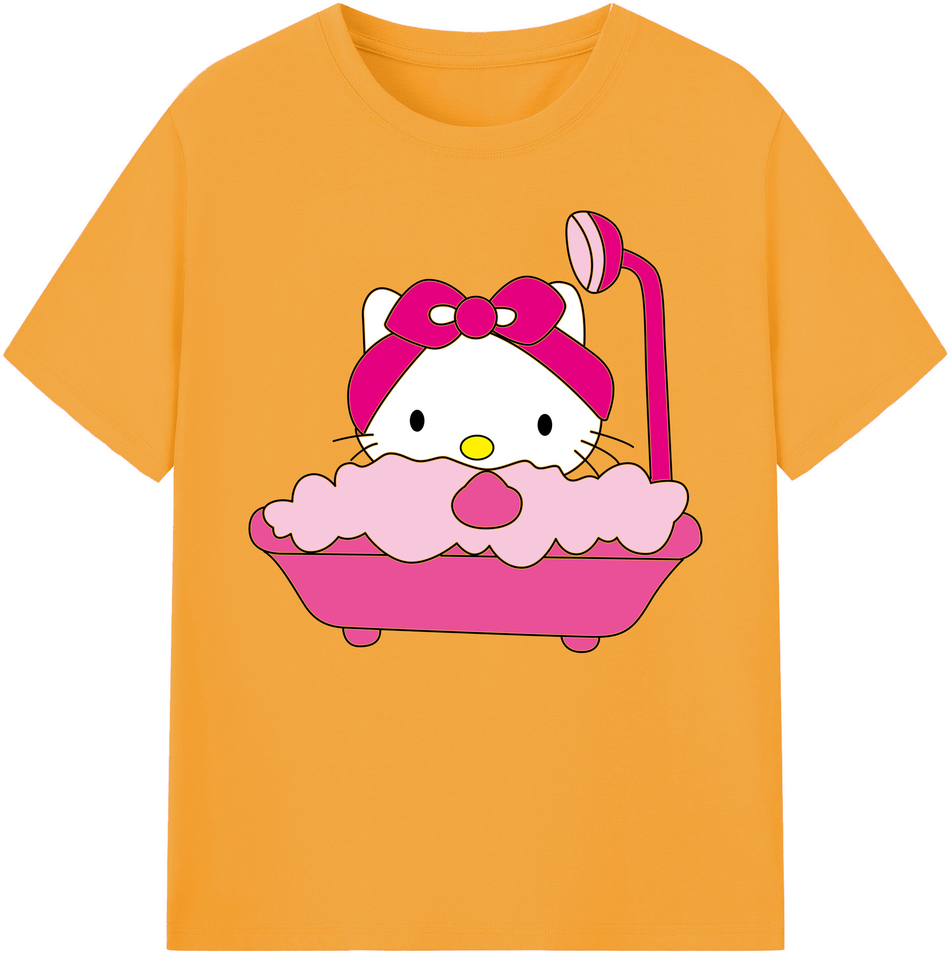 （画像用） Hello Kitty ハローキティ 綿100％ メンズ半袖Tシャツ｜肌触りやわらか＆通気性