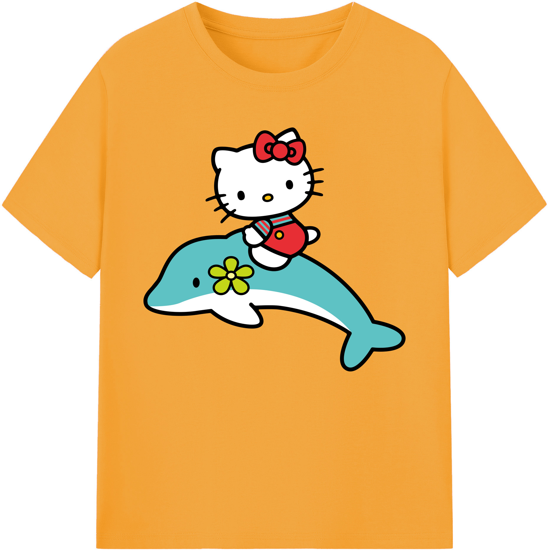 （画像用） Hello Kitty ハローキティ 綿100％ メンズ半袖Tシャツ｜肌触りやわらか＆通気性