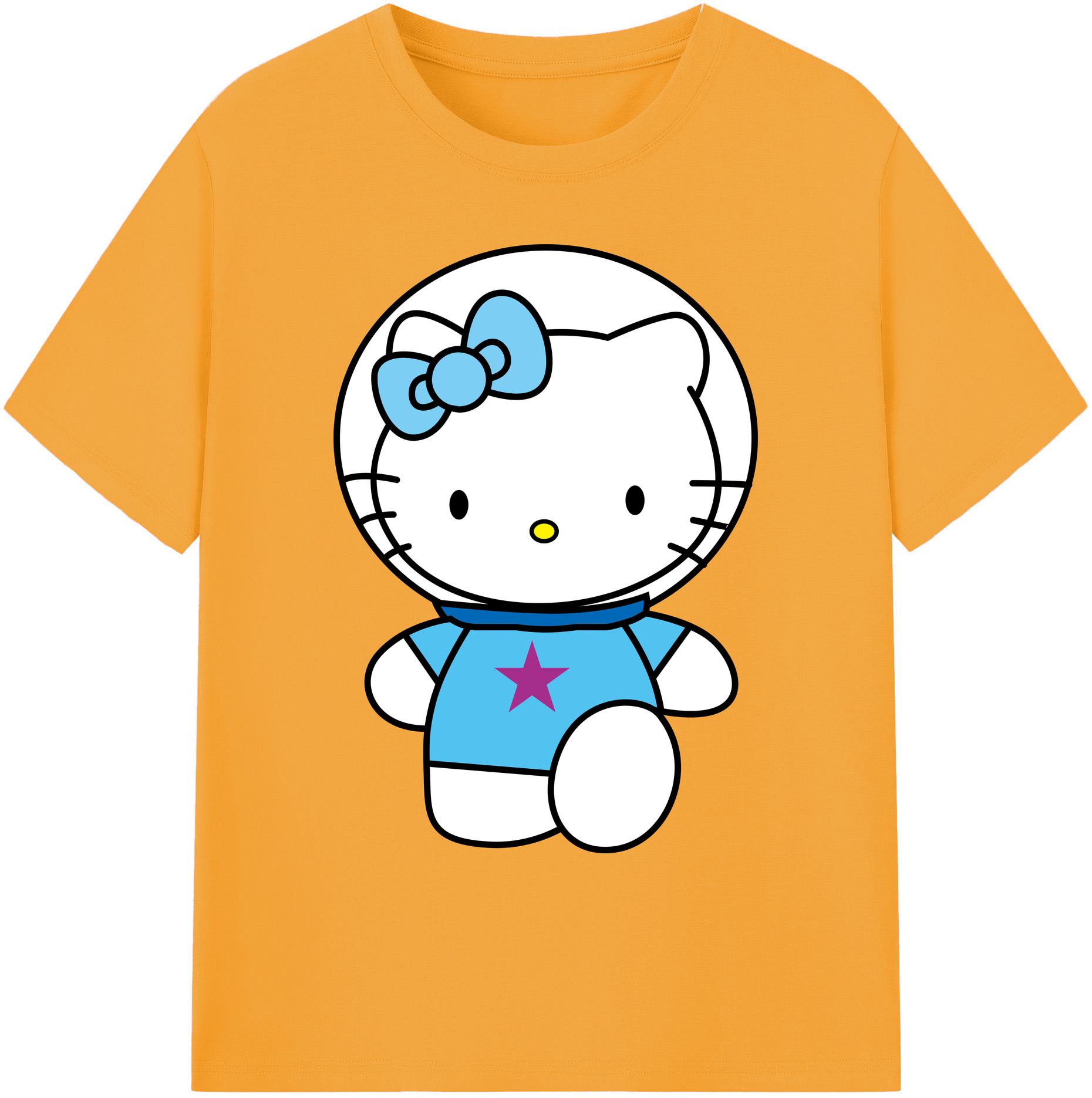 （画像用） Hello Kitty ハローキティ 綿100％ メンズ半袖Tシャツ｜肌触りやわらか＆通気性
