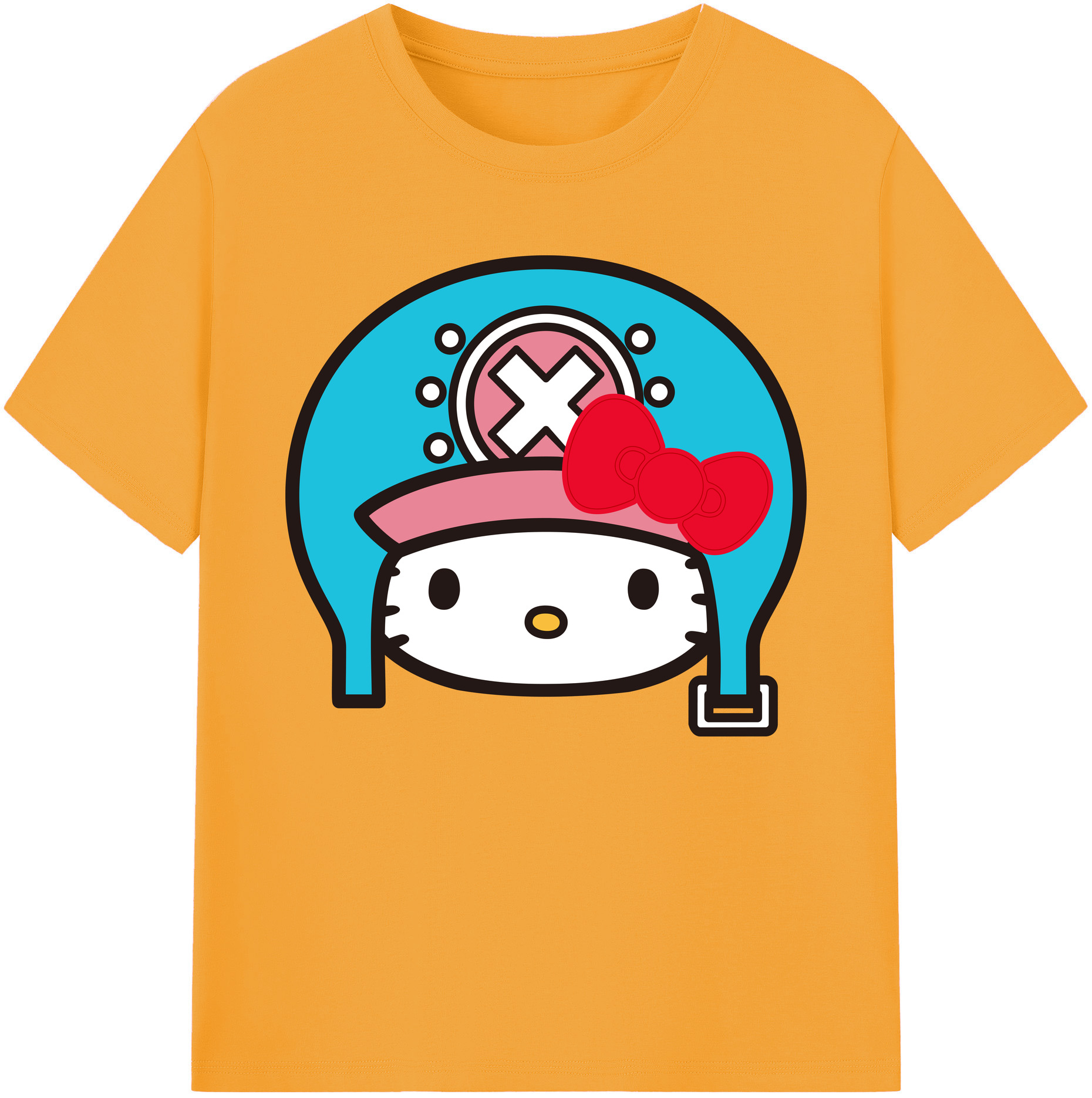（画像用） Hello Kitty ハローキティ 綿100％ メンズ半袖Tシャツ｜肌触りやわらか＆通気性