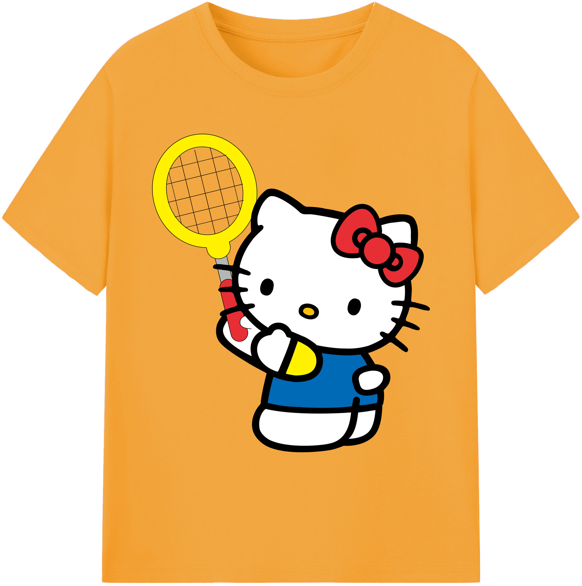 （画像用） Hello Kitty ハローキティ 綿100％ メンズ半袖Tシャツ｜肌触りやわらか＆通気性
