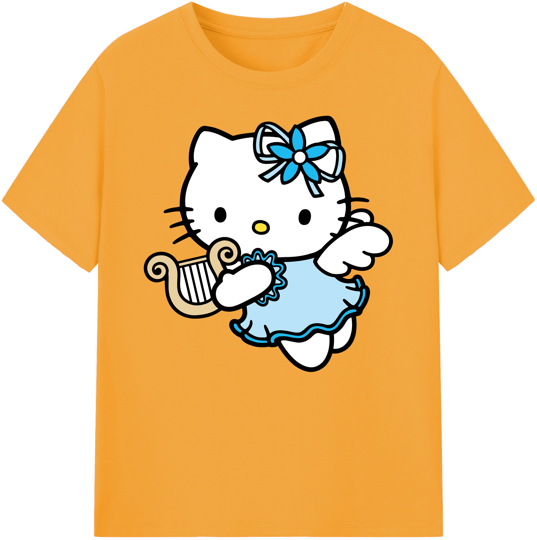 （画像用） Hello Kitty ハローキティ 綿100％ メンズ半袖Tシャツ｜肌触りやわらか＆通気性