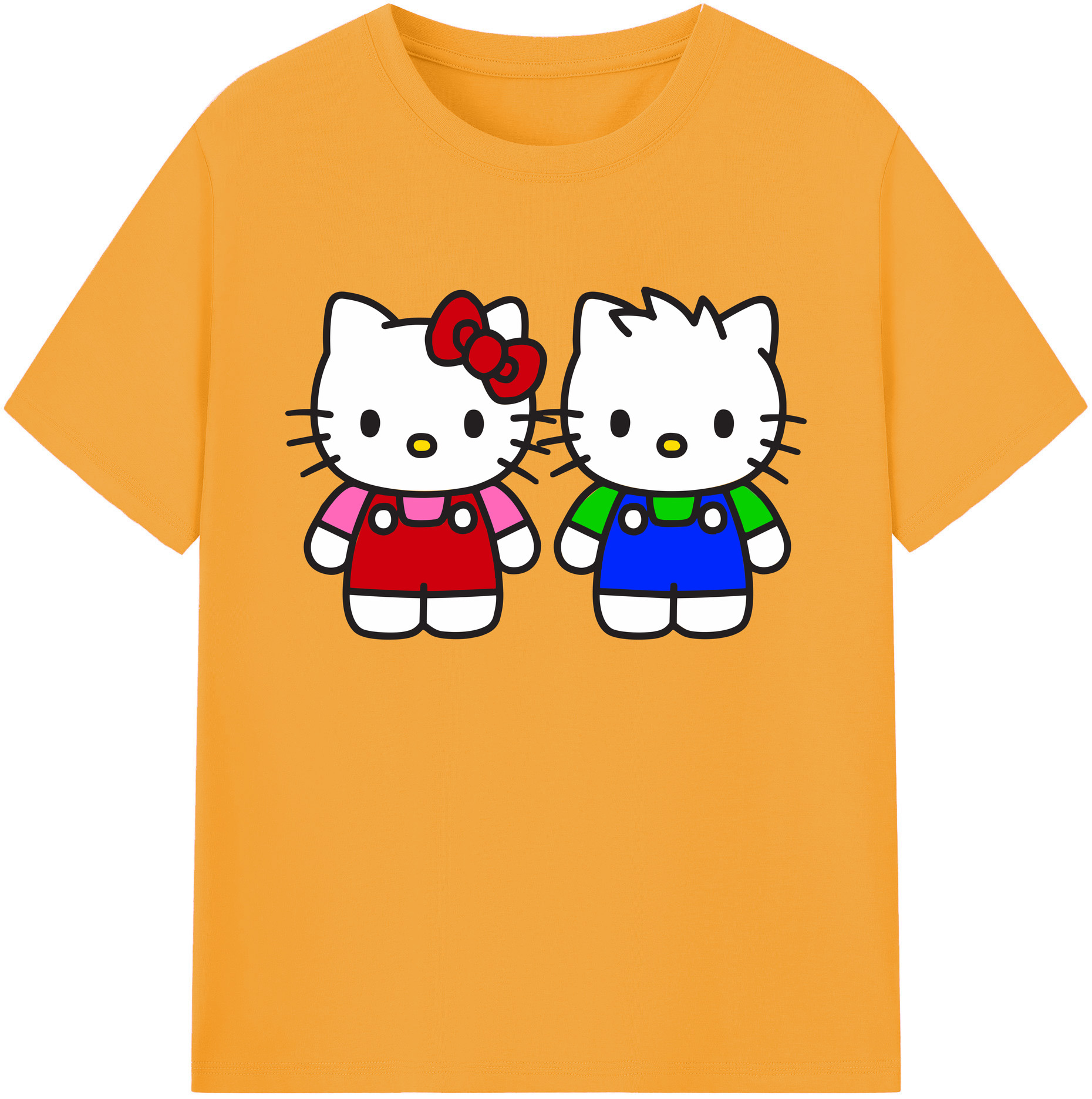 （画像用） Hello Kitty ハローキティ 綿100％ メンズ半袖Tシャツ｜肌触りやわらか＆通気性