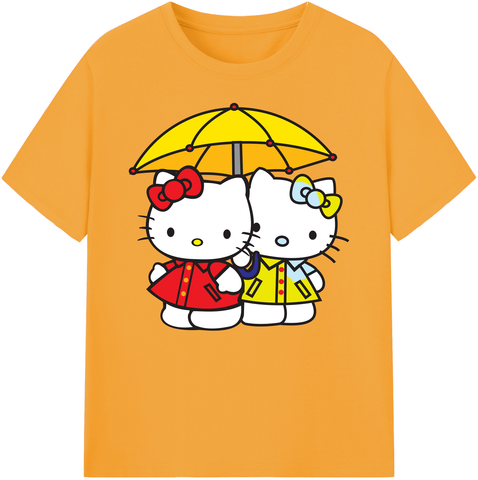 （画像用） Hello Kitty ハローキティ 綿100％ メンズ半袖Tシャツ｜肌触りやわらか＆通気性