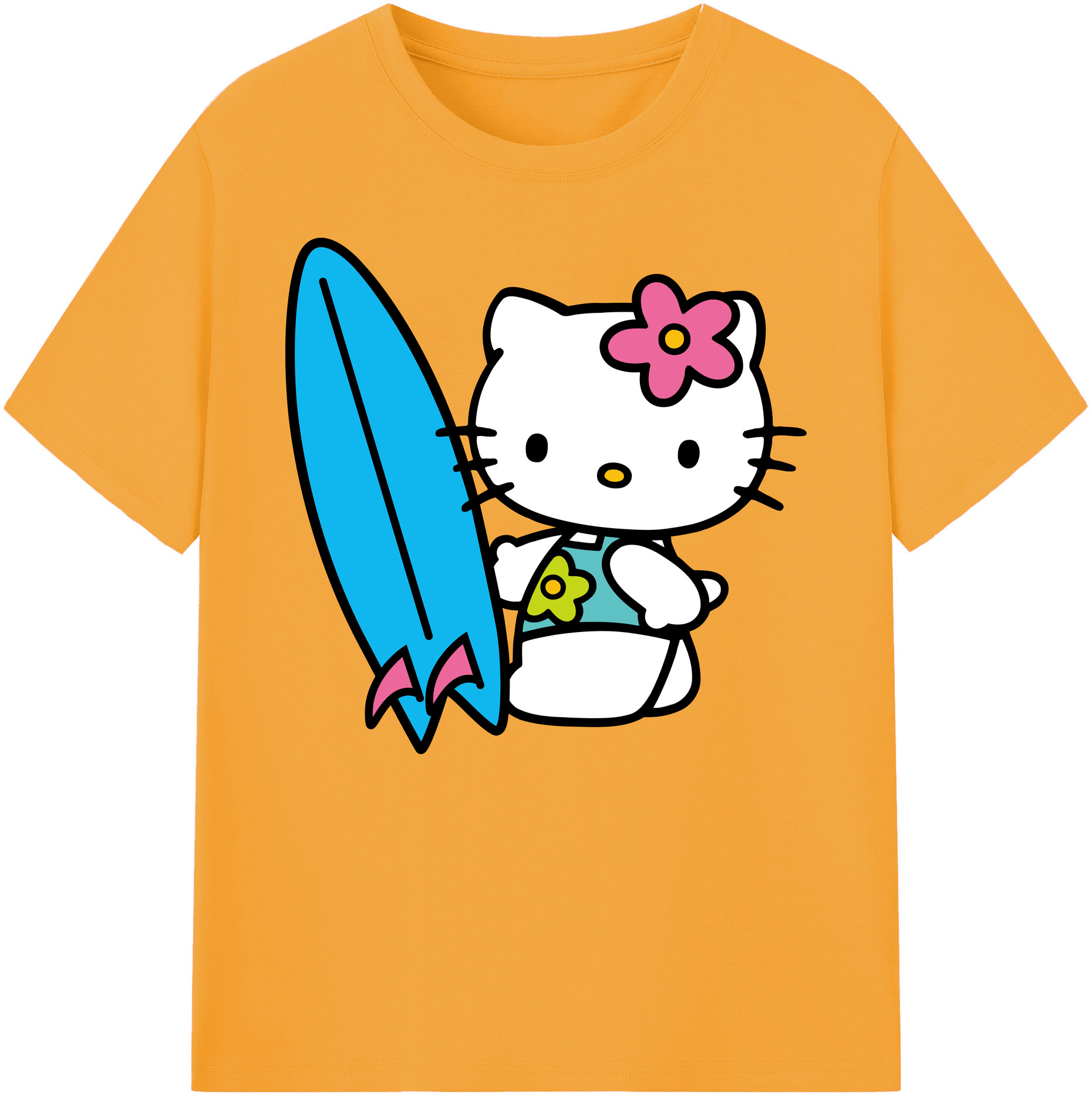 （画像用） Hello Kitty ハローキティ 綿100％ メンズ半袖Tシャツ｜肌触りやわらか＆通気性