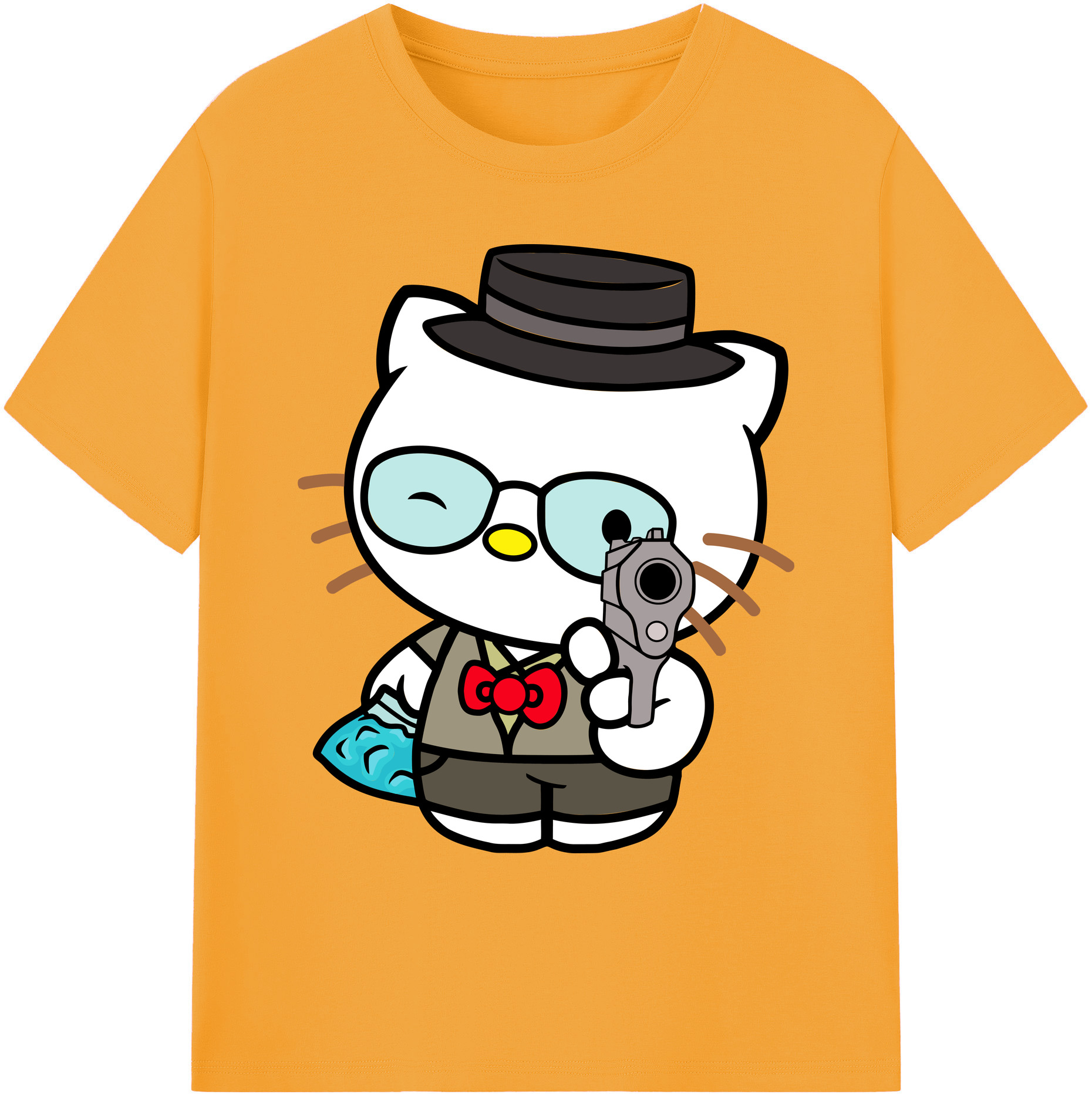（画像用） Hello Kitty ハローキティ 綿100％ メンズ半袖Tシャツ｜肌触りやわらか＆通気性