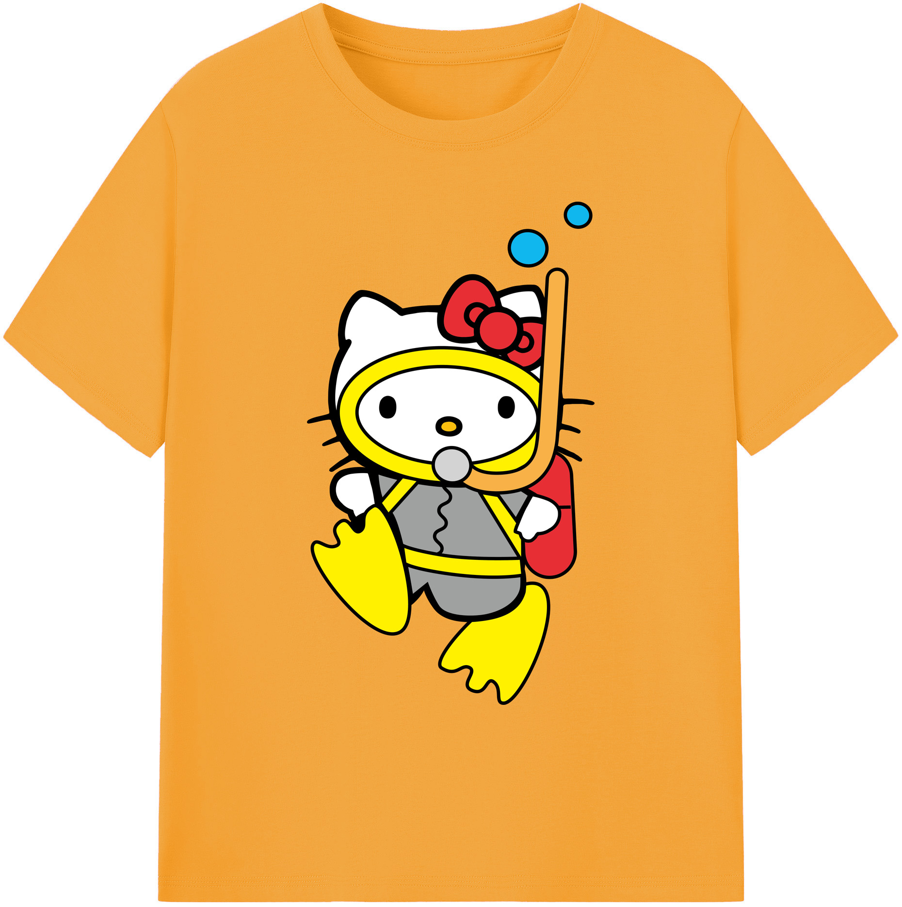 （画像用） Hello Kitty ハローキティ 綿100％ メンズ半袖Tシャツ｜肌触りやわらか＆通気性
