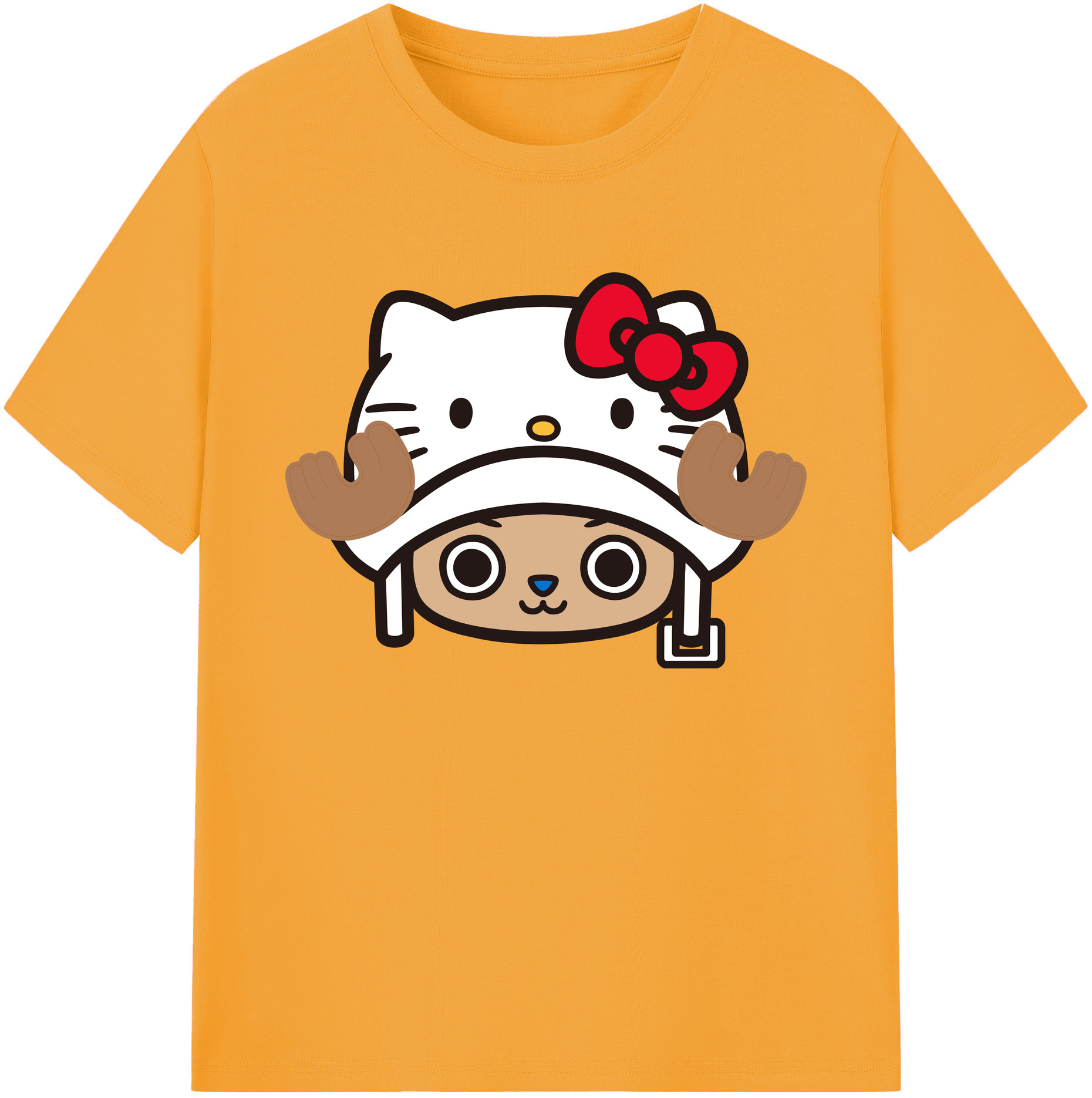 （画像用） Hello Kitty ハローキティ 綿100％ メンズ半袖Tシャツ｜肌触りやわらか＆通気性