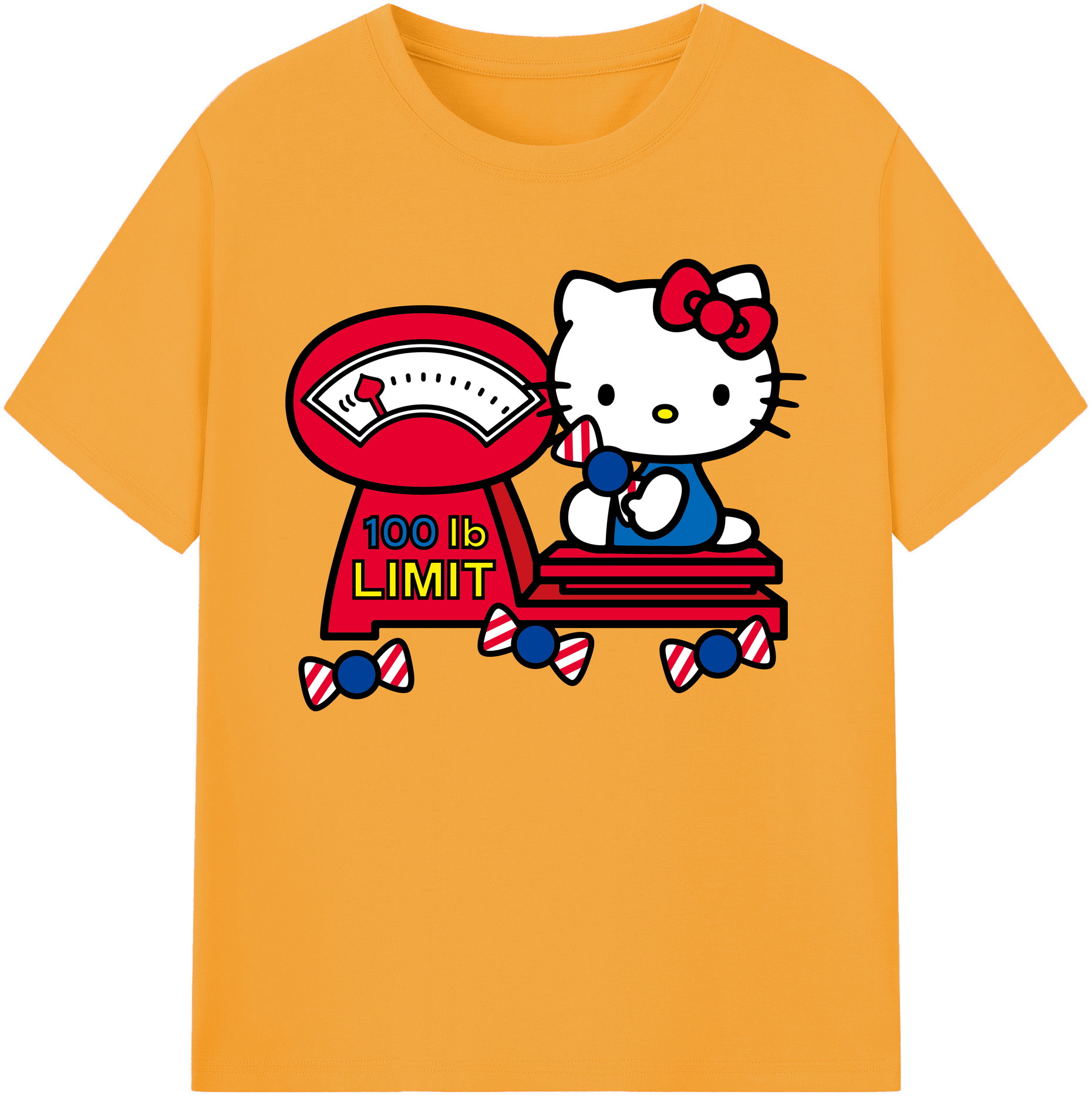 （画像用） Hello Kitty ハローキティ 綿100％ メンズ半袖Tシャツ｜肌触りやわらか＆通気性