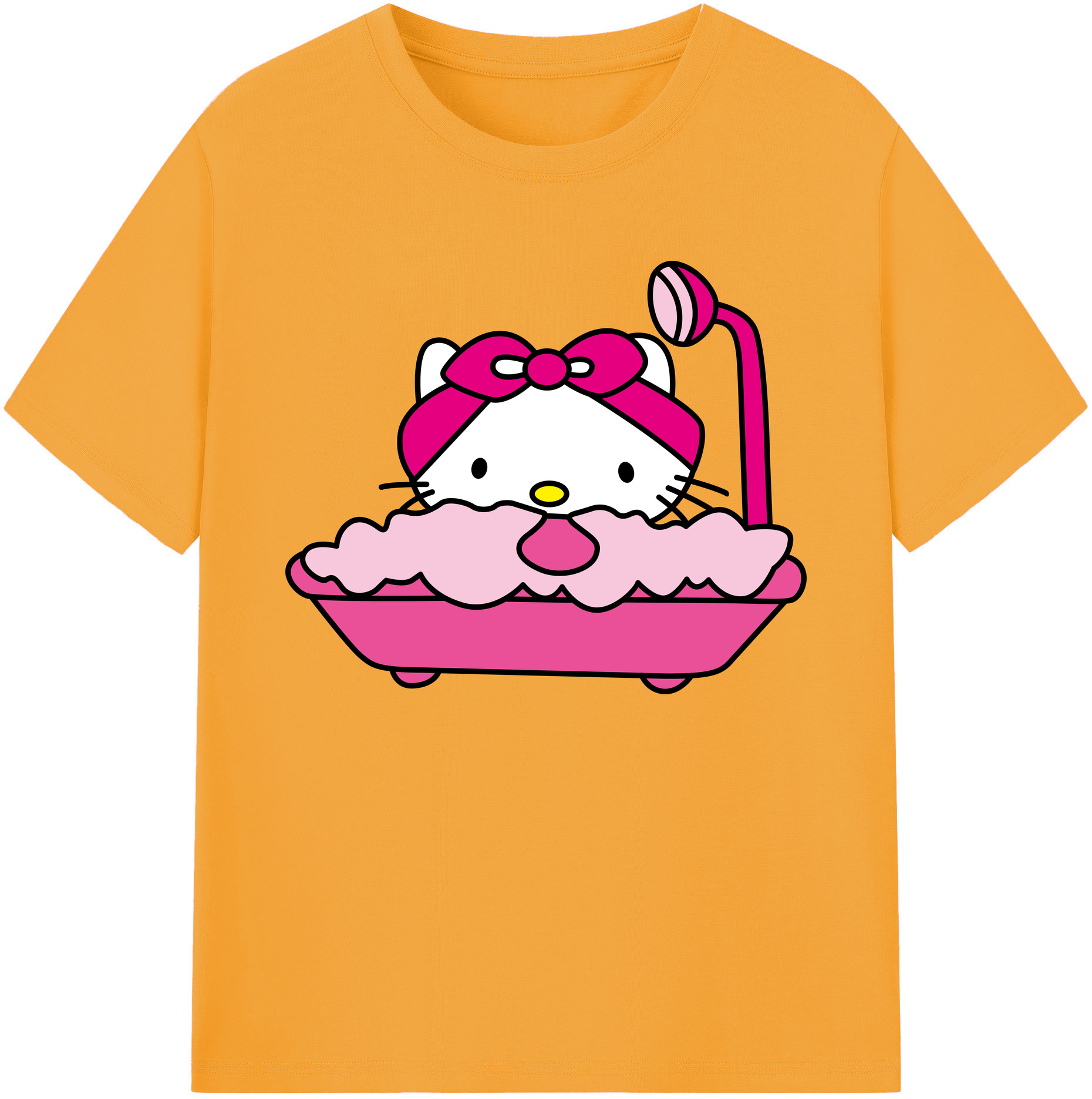 （画像用） Hello Kitty ハローキティ 綿100％ メンズ半袖Tシャツ｜肌触りやわらか＆通気性